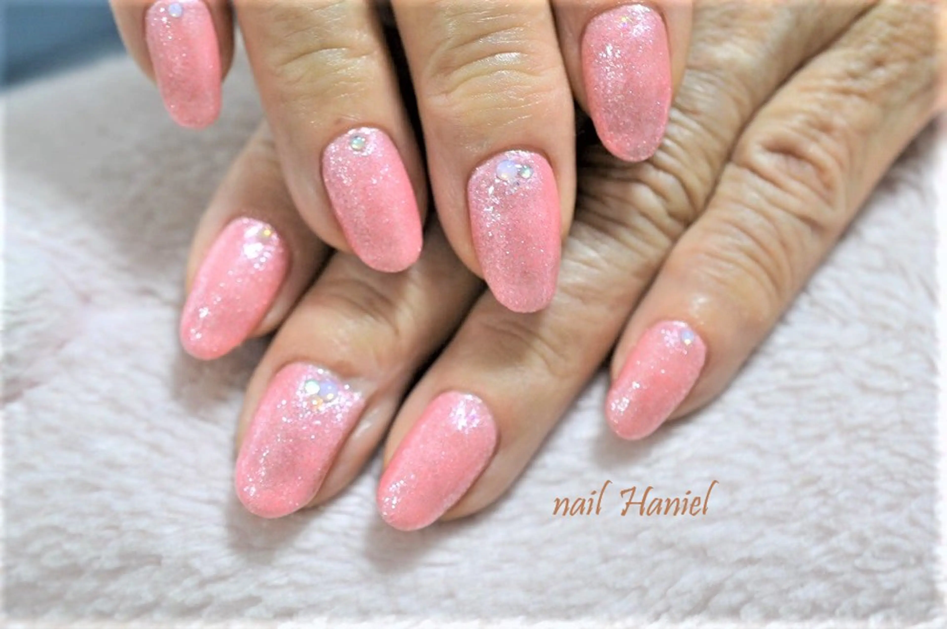 ネイル アートネイル ジェルネイル オフィスネイル ワンカラーネイル パラジェル nail Haniel所属・半蔵門サロンハニエル 魅神 ちよのネイルデザイン