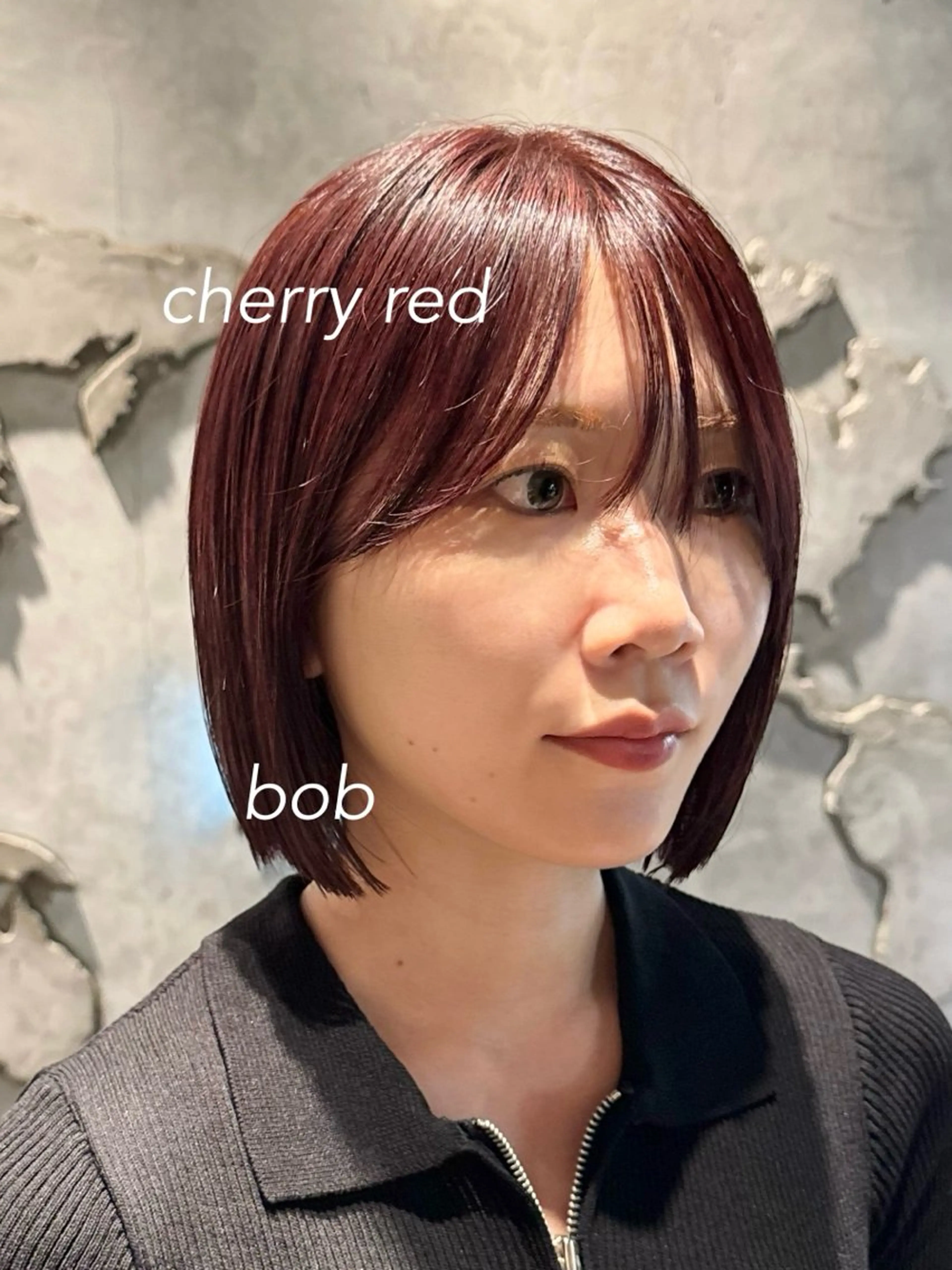 ミディアム カラー ヘアアレンジ 暖色ダブルカラーボブ レイヤー🌈AINAのヘアスタイル