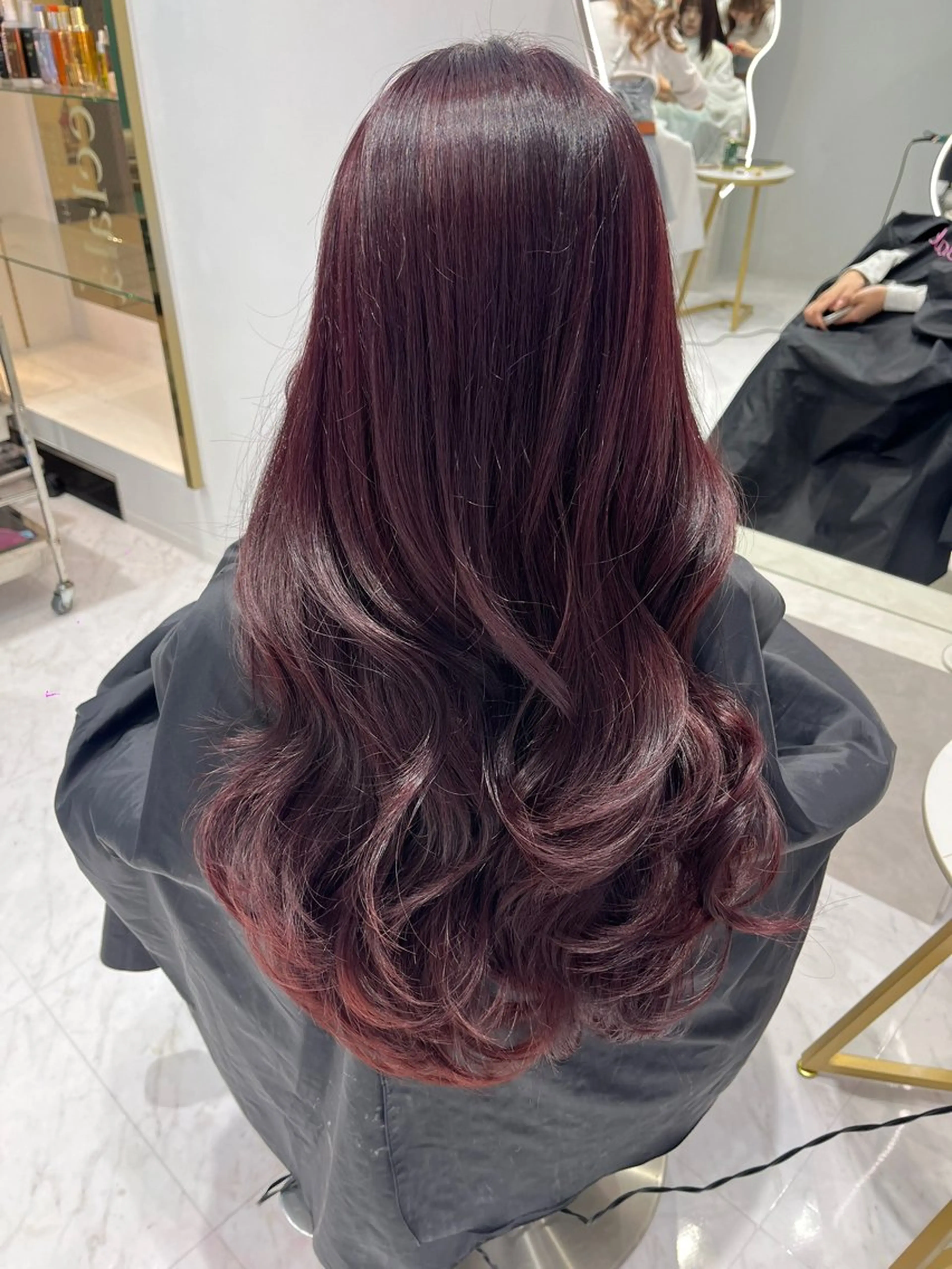 ロング カラー カット ヘアカラー トリートメント 名古屋/透明感カラー /韓国ヘア/高木梨帆のヘアスタイル