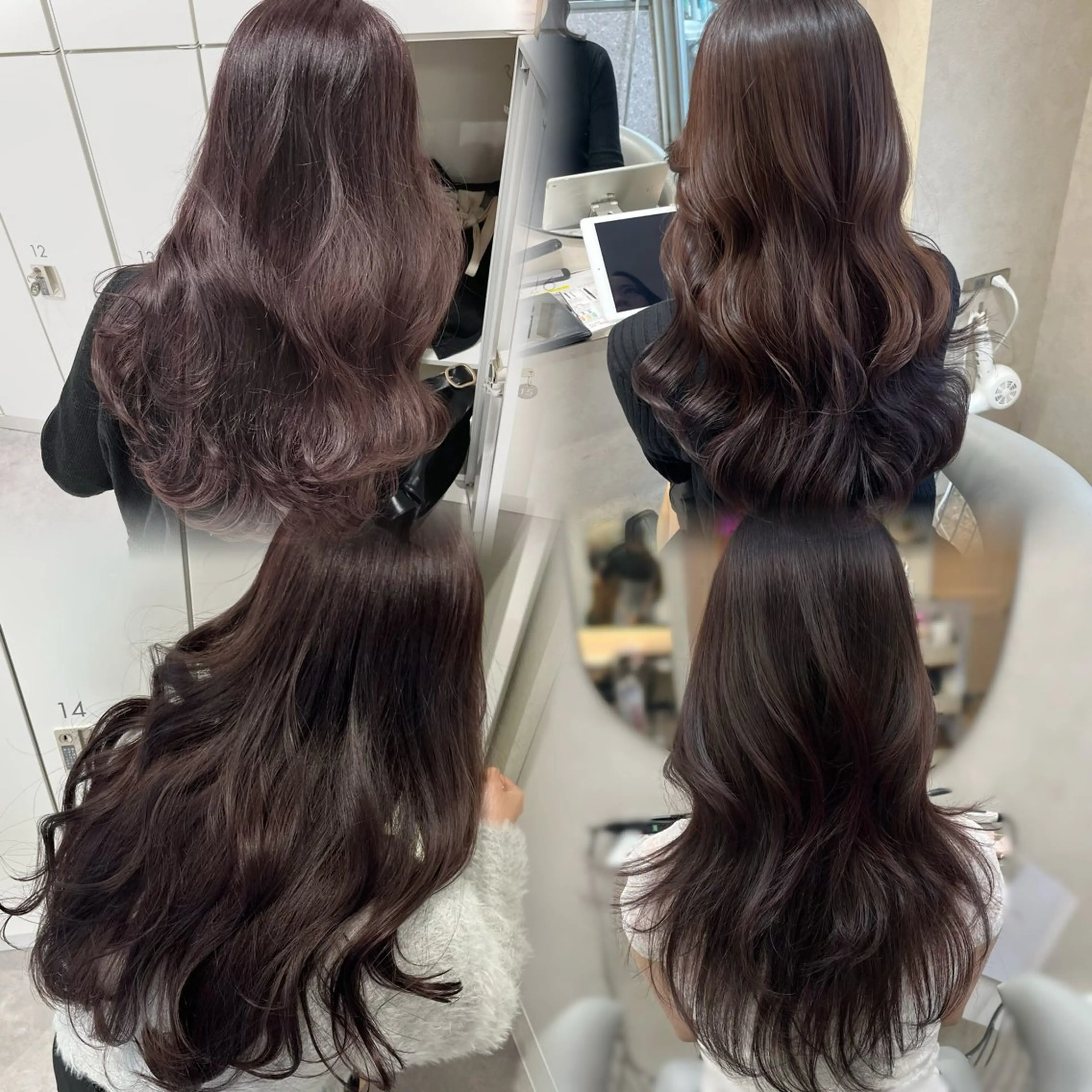 ロング カラー ブリーチ 透明感カラー ラベンダーカラー カット ヘアカラー トリートメント 韓国ハッシュカット/ 新宿/髪質改善/岡崎のヘアスタイル