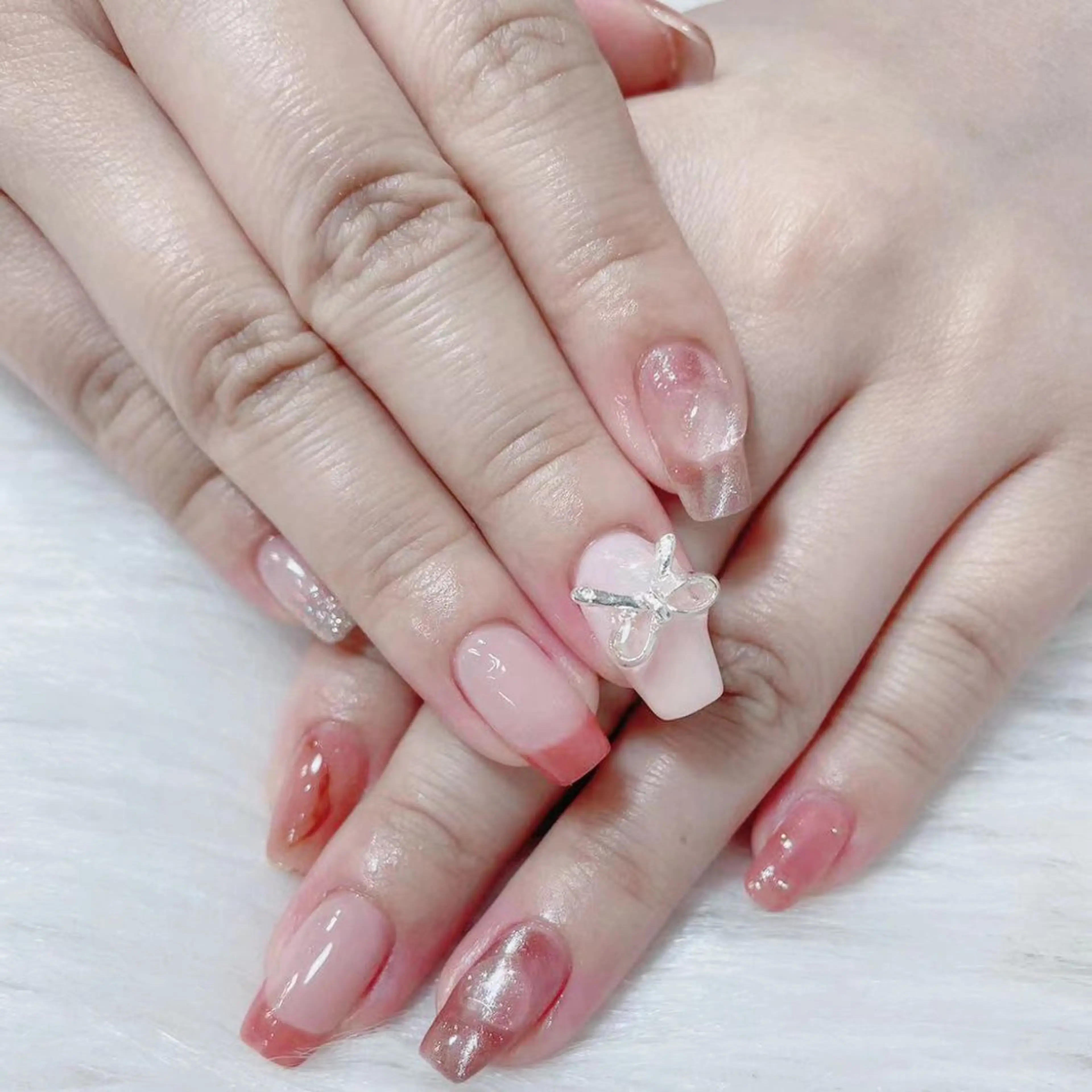 ネイル アートネイル オーロラネイル ガーリー キラキラネイル 韓国ネイル Diamond NAIL✨のネイルデザイン