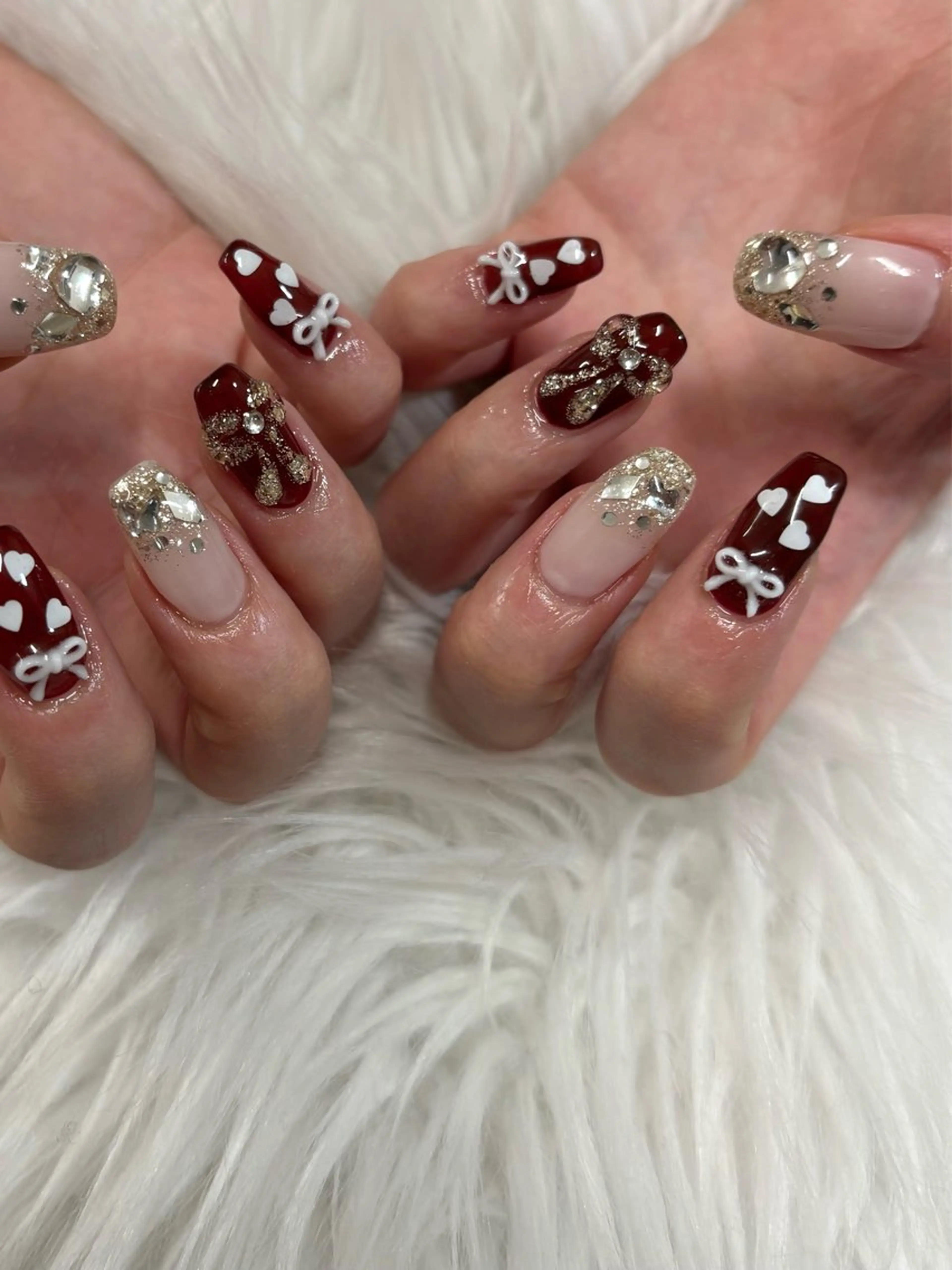 ネイル 冬ネイル クリスマス ハンドネイル GRACE Rioのネイルデザイン