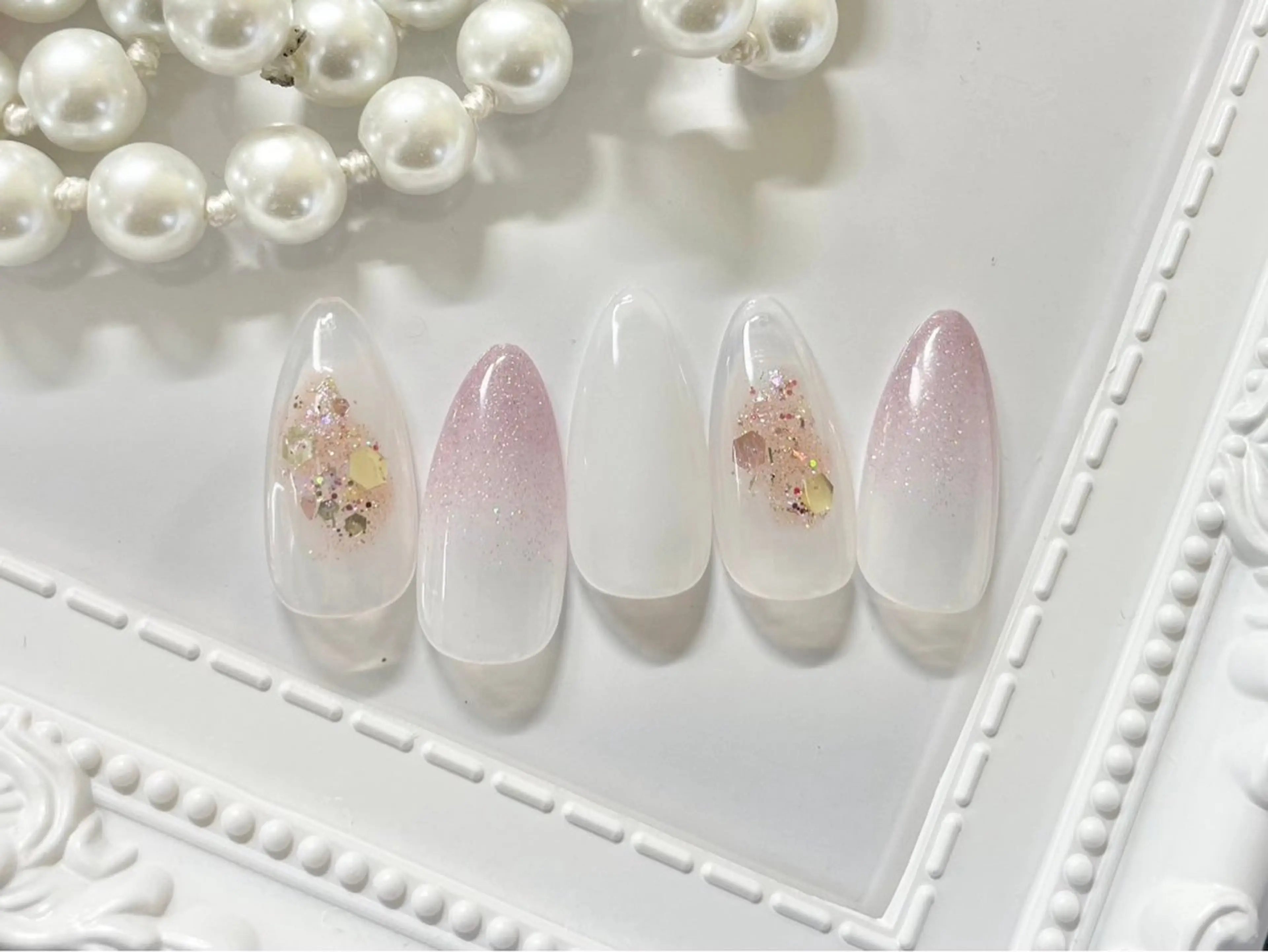 ネイル オフィスネイル シンプルネイル 【パラジェル・フィルイン】Nailsalon　Merci東中野所属・Merci shigaのネイルデザイン