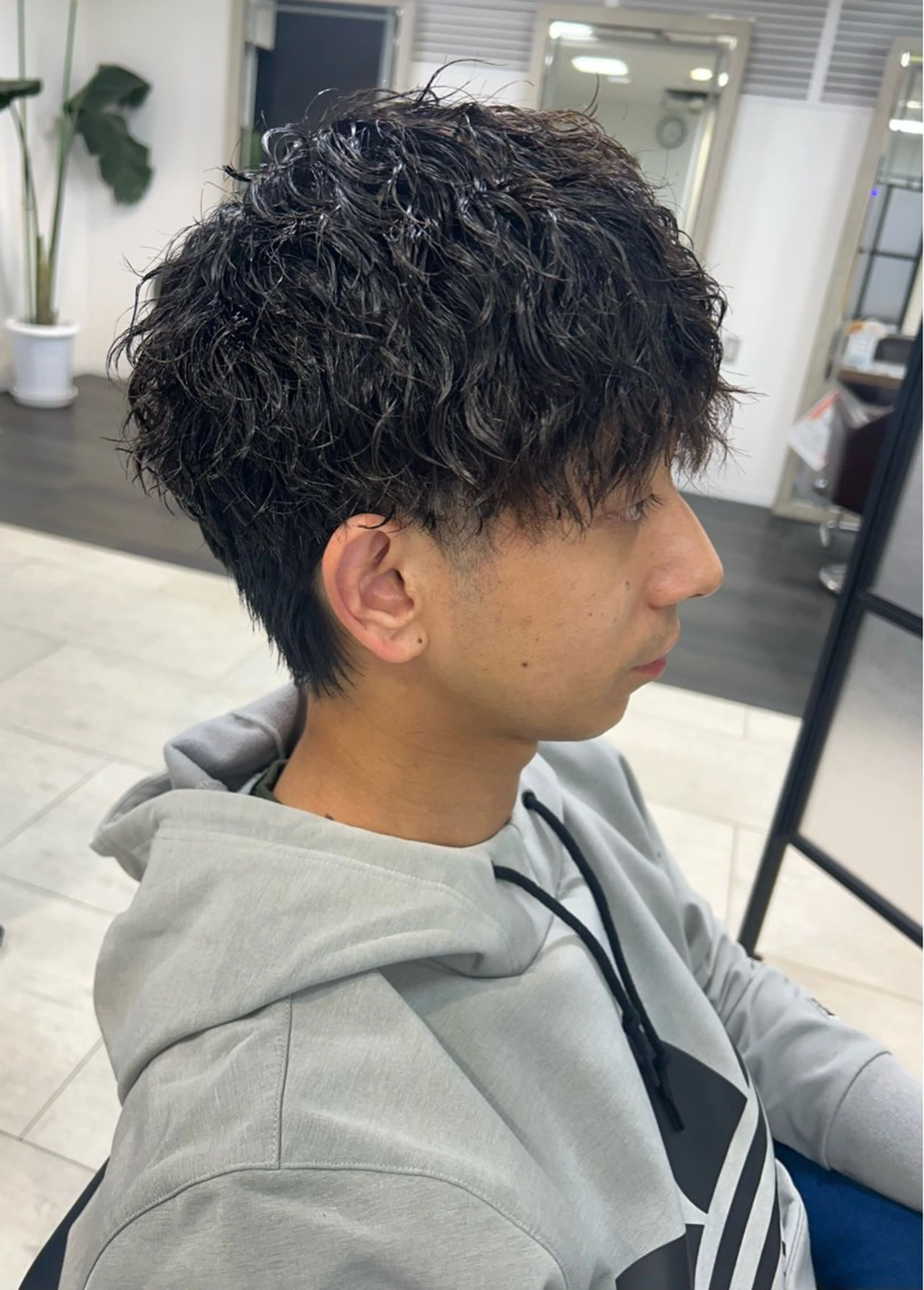 ショート パーマ メンズ カット パーマ トレンドメンズパーマ /タカシマダイスケのヘアスタイル