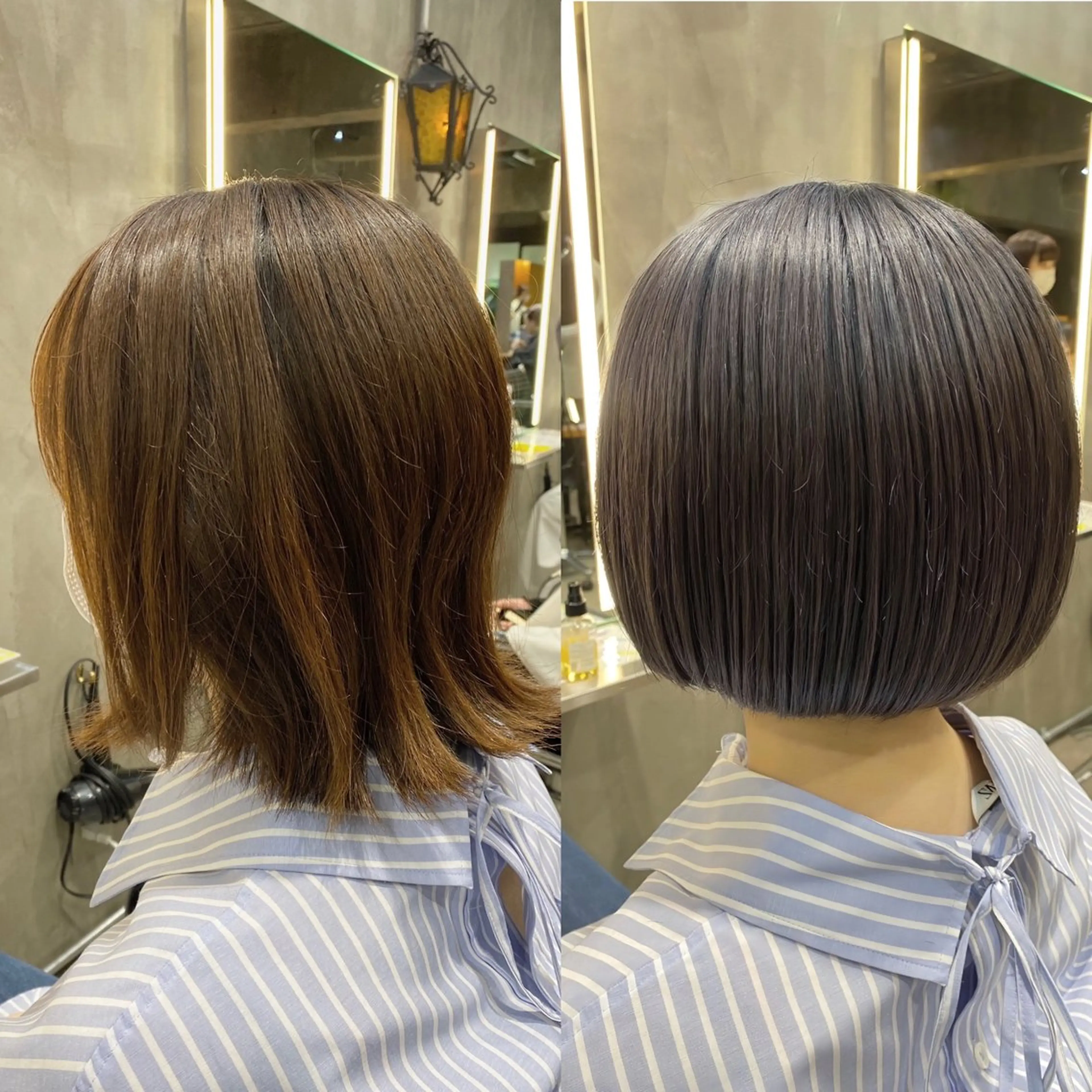 ショート カラー ショートボブ グレージュ ボブ ショートヘア ブリーチなしダブル カラー🧸🐺陽介のヘアスタイル