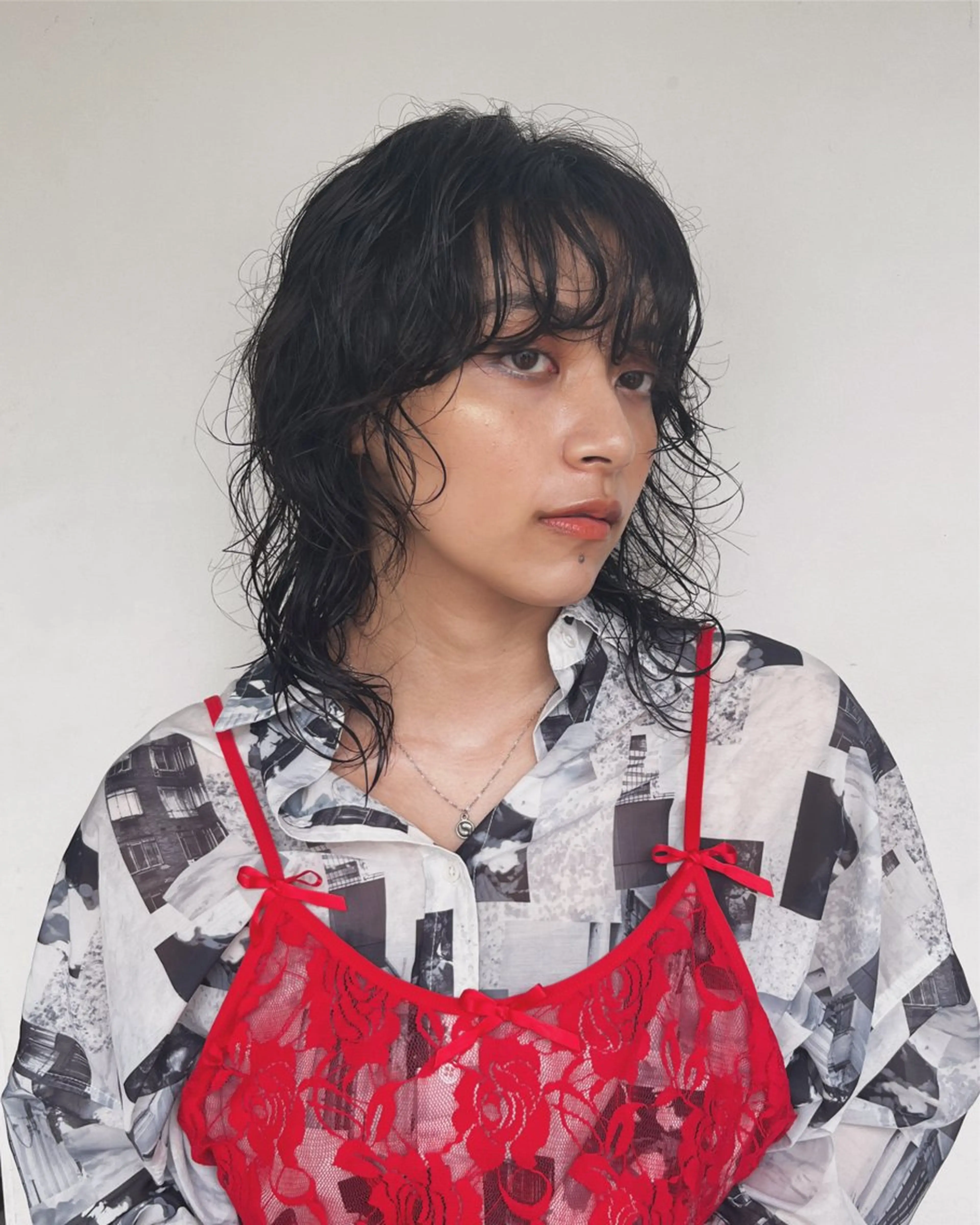セミロング パーマ 本田 聖のヘアスタイル