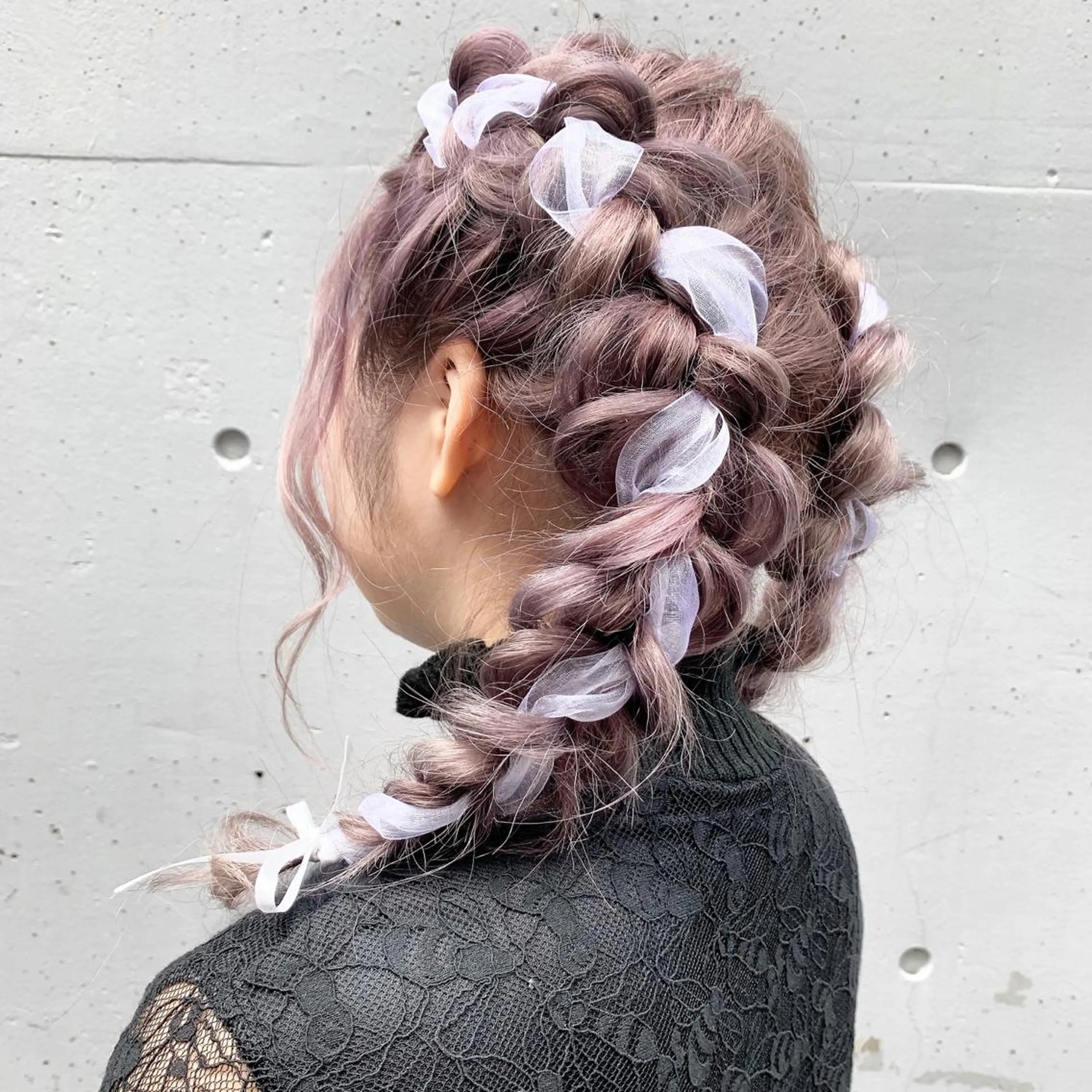 ミディアム ヘアアレンジ ヘアセット 🎨カラー満足度 500%💫ヅル💫のヘアスタイル