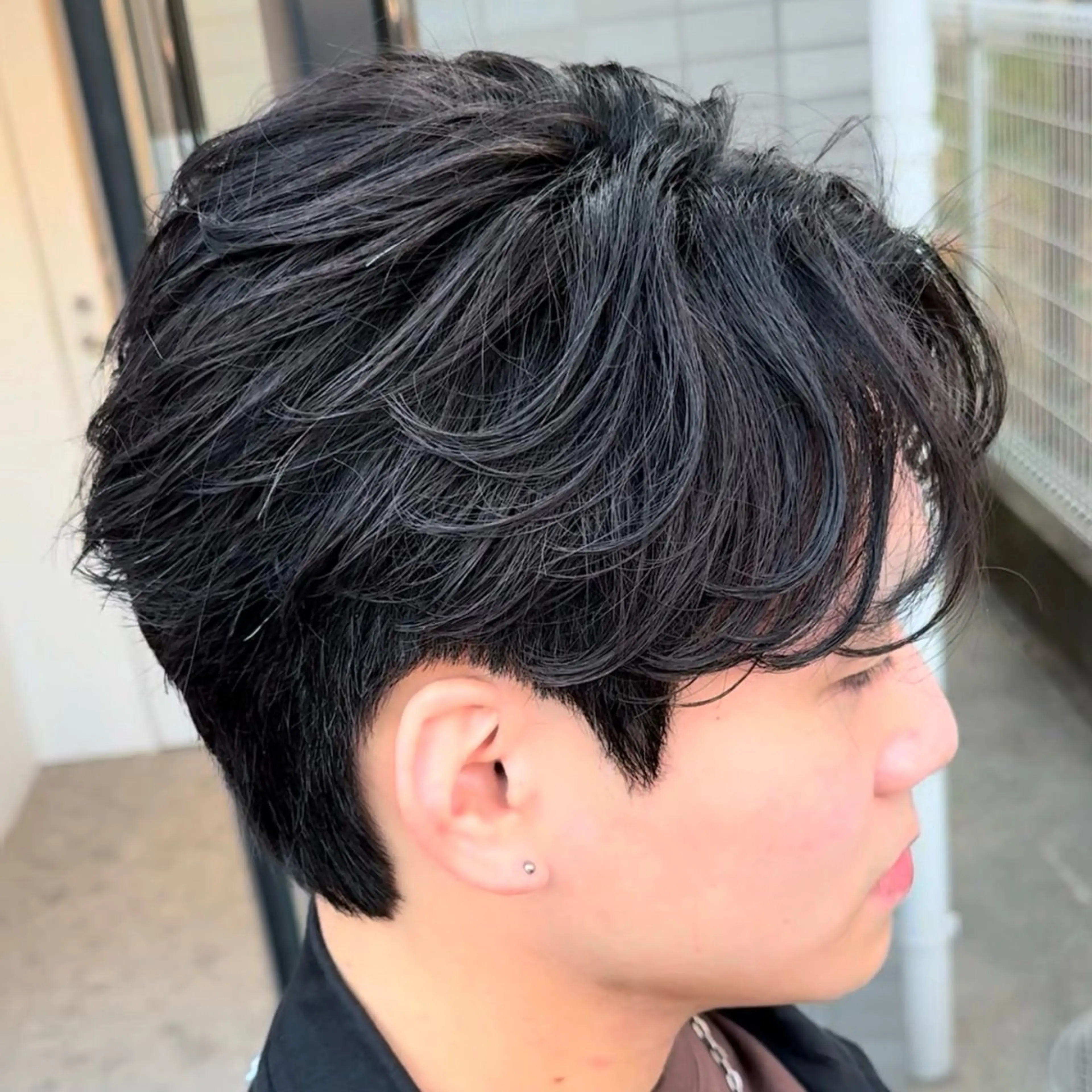 メンズ フェザーパーマ カルマパーマ メンズパーマ スペインカール スパイキーショート カット 縮毛矯正 渋谷メンズパーマ🌀 大人ヘア/くりのヘアスタイル