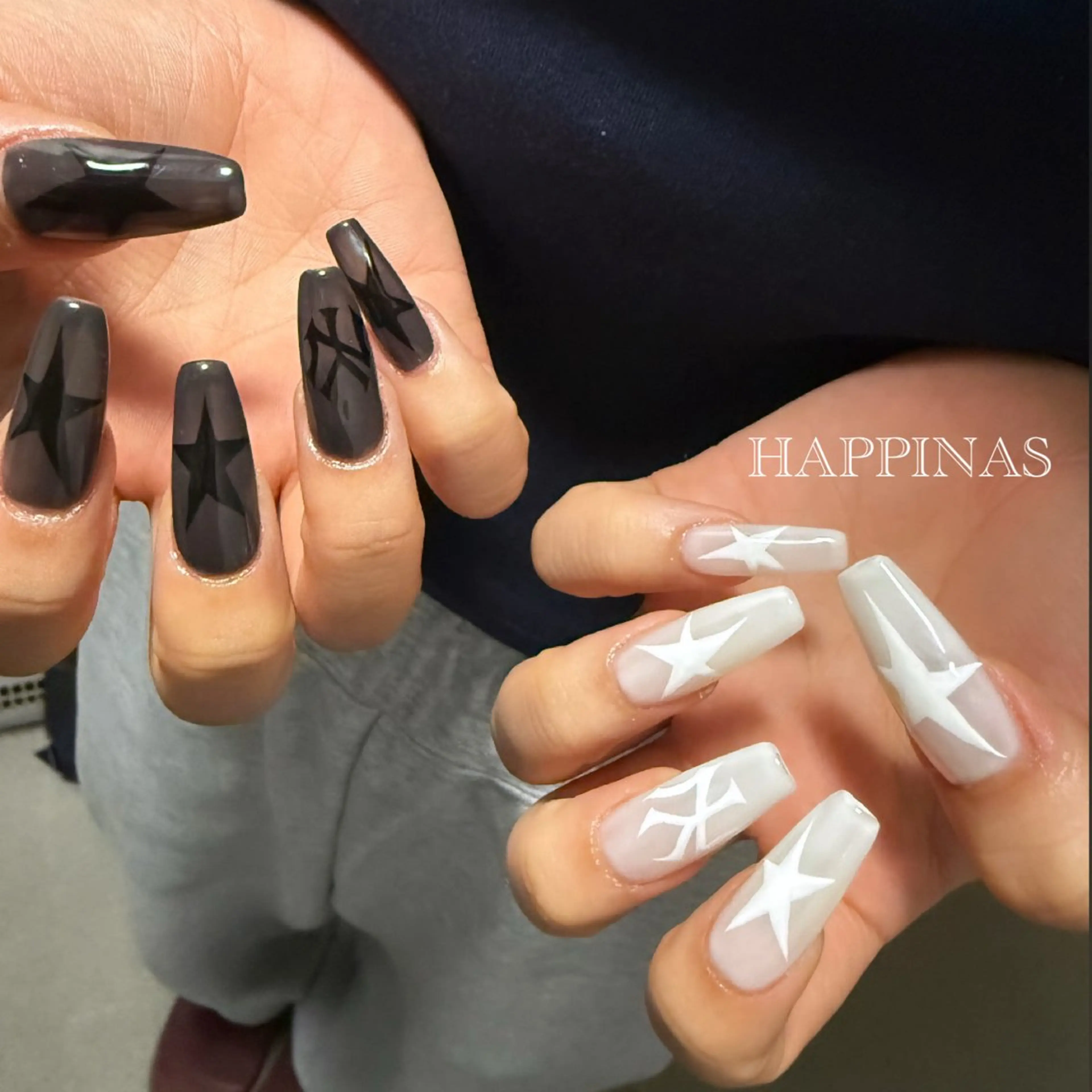 ネイル スカルプネイル シンプルネイル ストーンネイル ハンドネイル HAPPINAS ののかのネイルデザイン