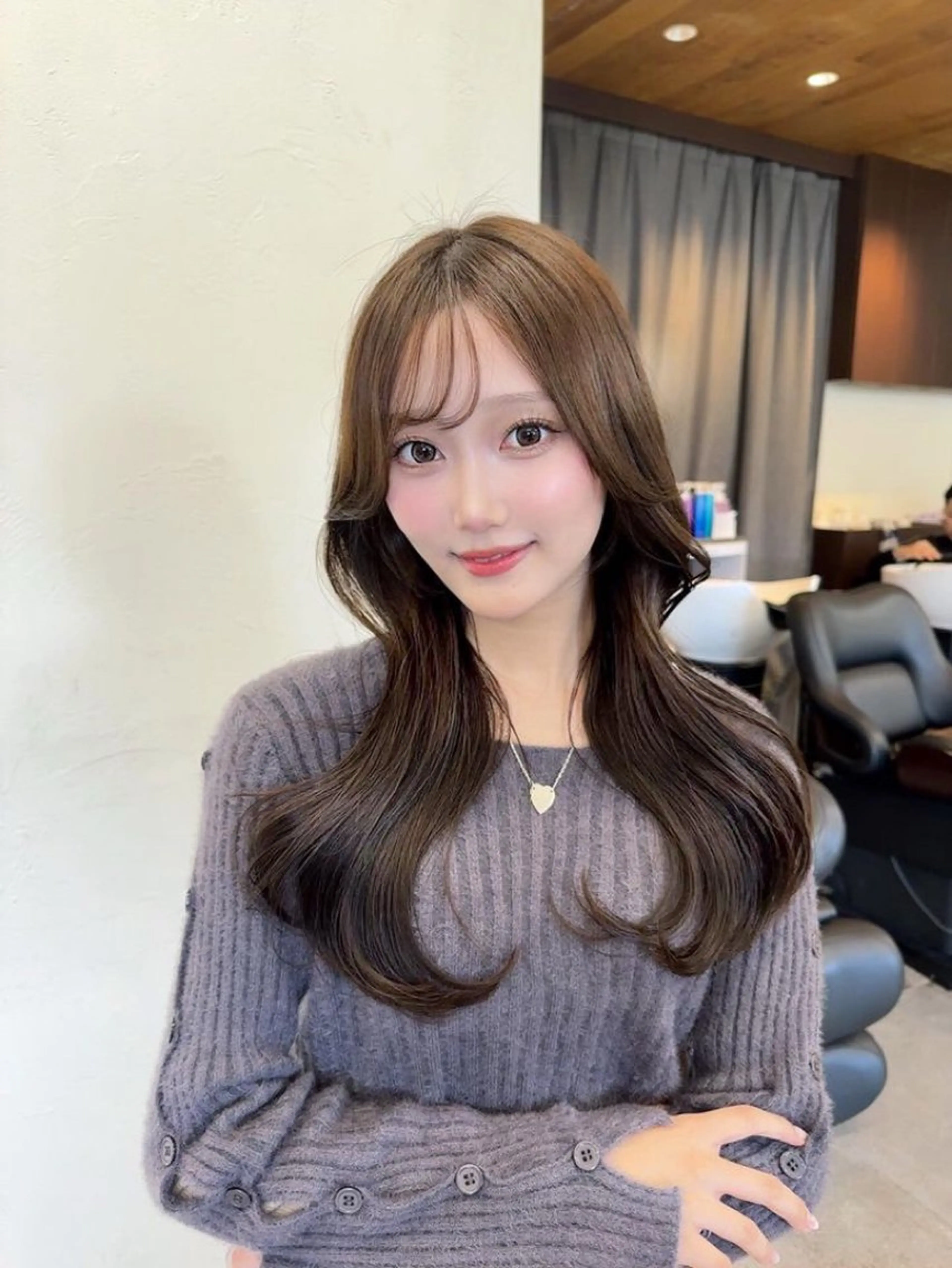 セミロング カラー ヘアアレンジ カット ヘアカラー トリートメント 韓国/髪質改善 カラー✨/りょうがのヘアスタイル