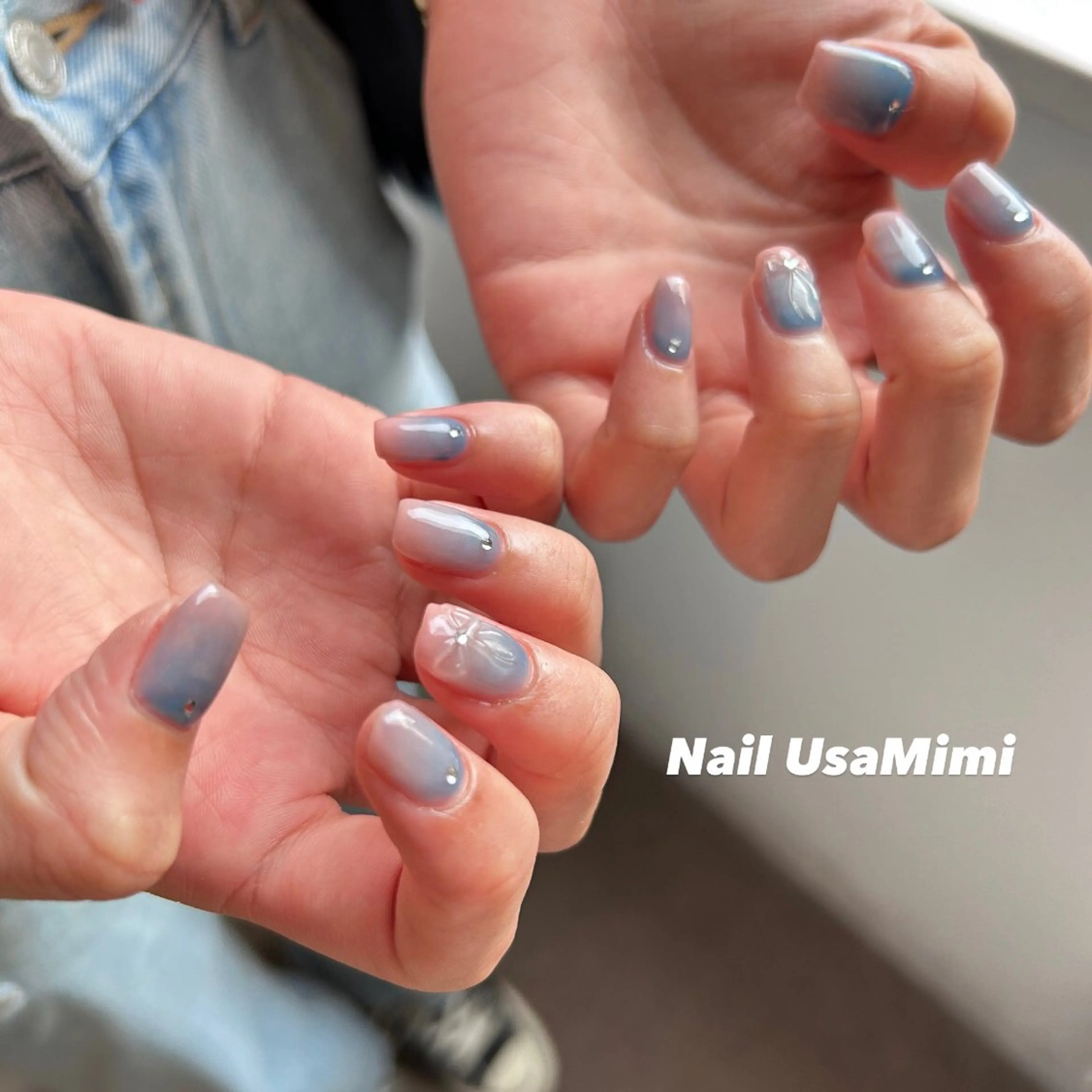 ネイル ジェルネイル マグネットネイル 持ち込み ワンカラーネイル パラジェル 本町ネイルNail UsaMimiのネイルデザイン
