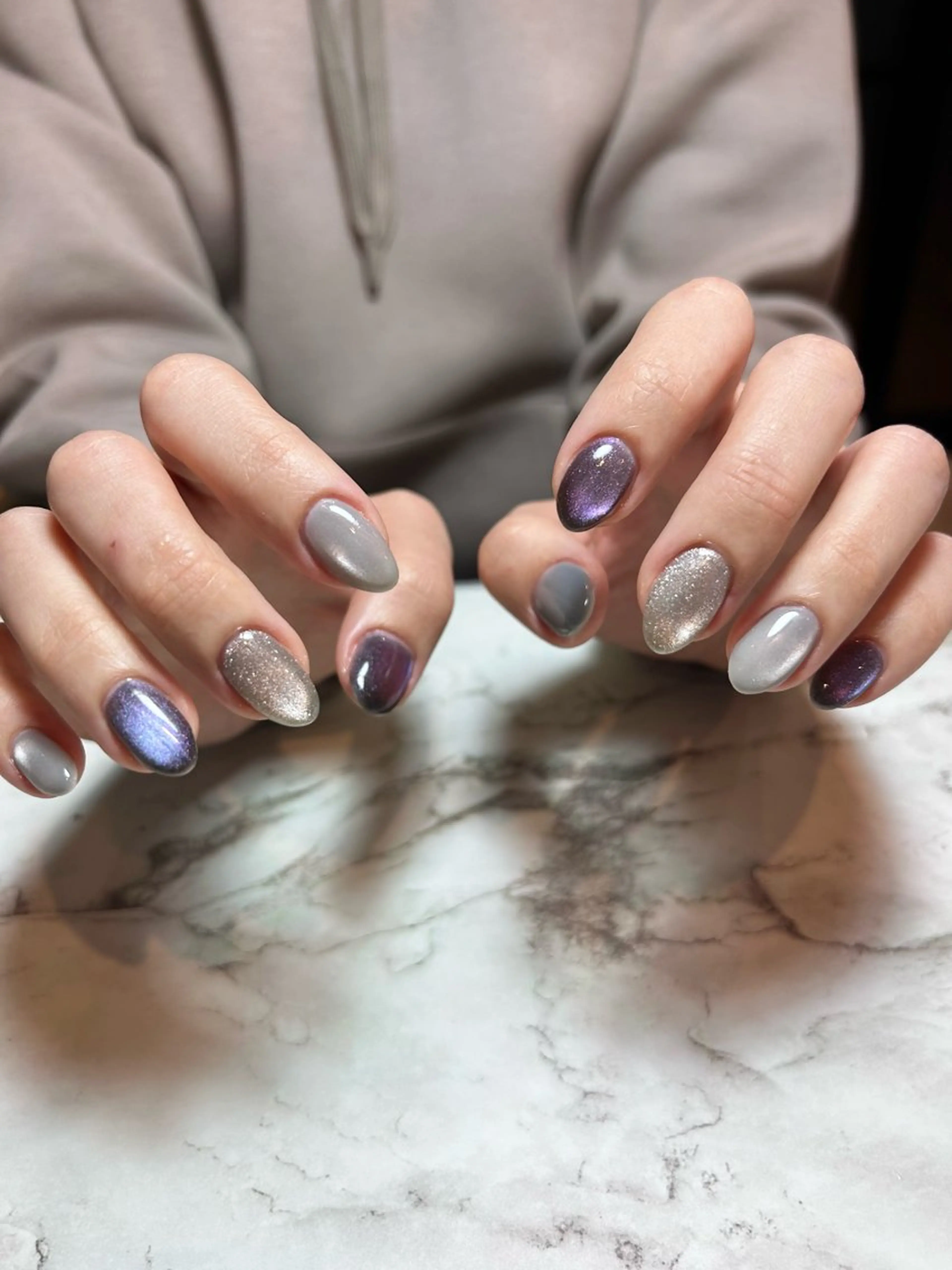 ネイル マグネットネイル ハンドネイル TESORO nailのネイルデザイン