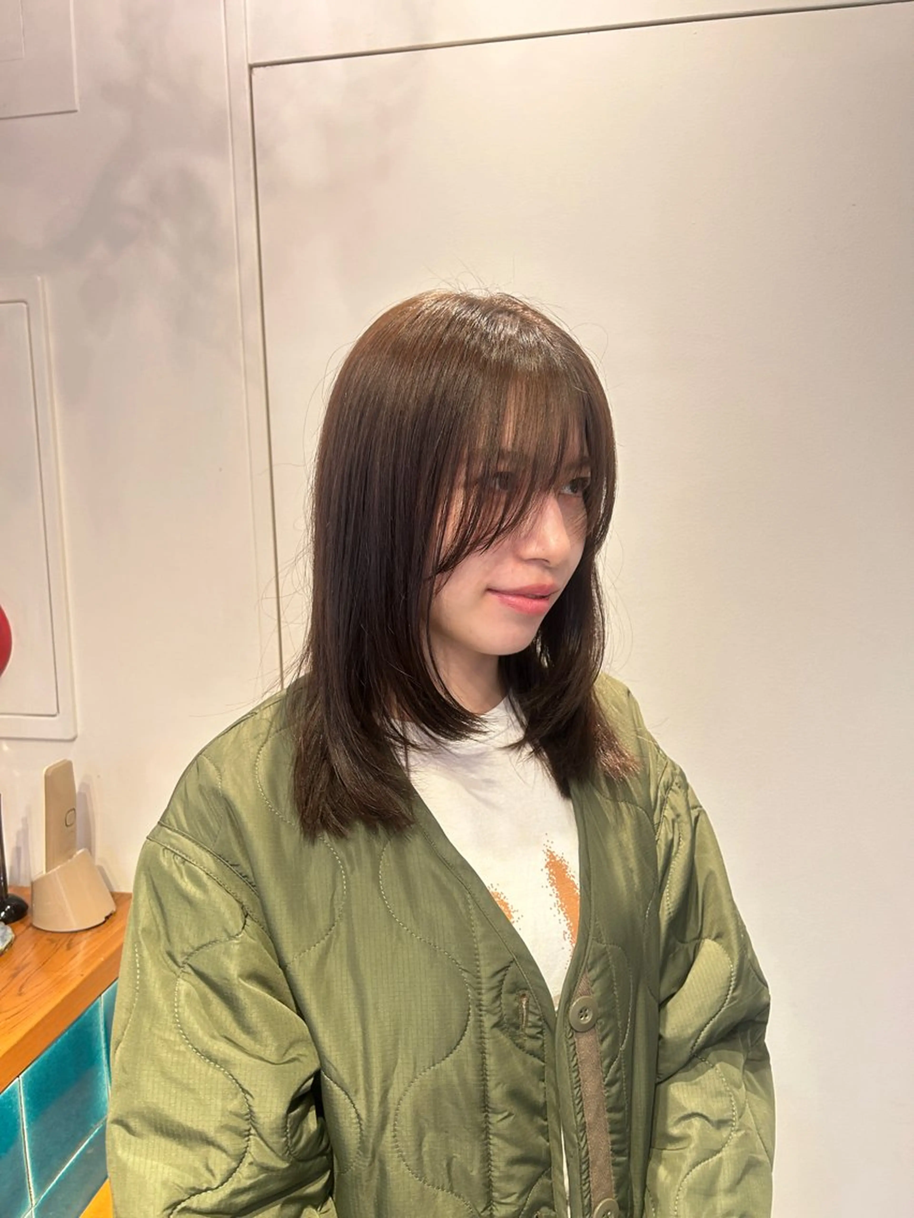 ミディアム カラー カット ヘアカラー ナチュラル大人っぽい スタイル MAORIのヘアスタイル