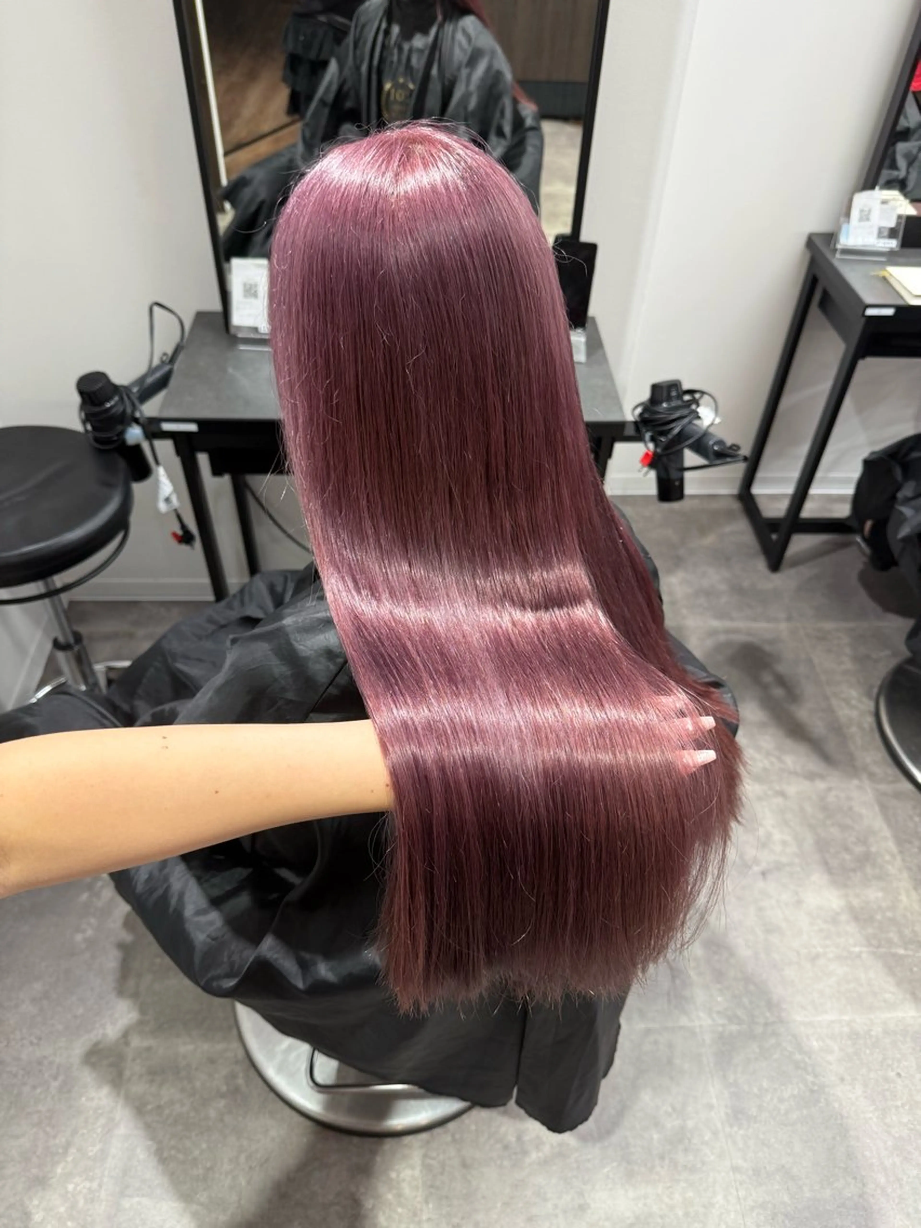 ロング カラー ヘアアレンジ ヘアカラー 💗暖色特化ピンク/ 赤髪💗HARUNAのヘアスタイル