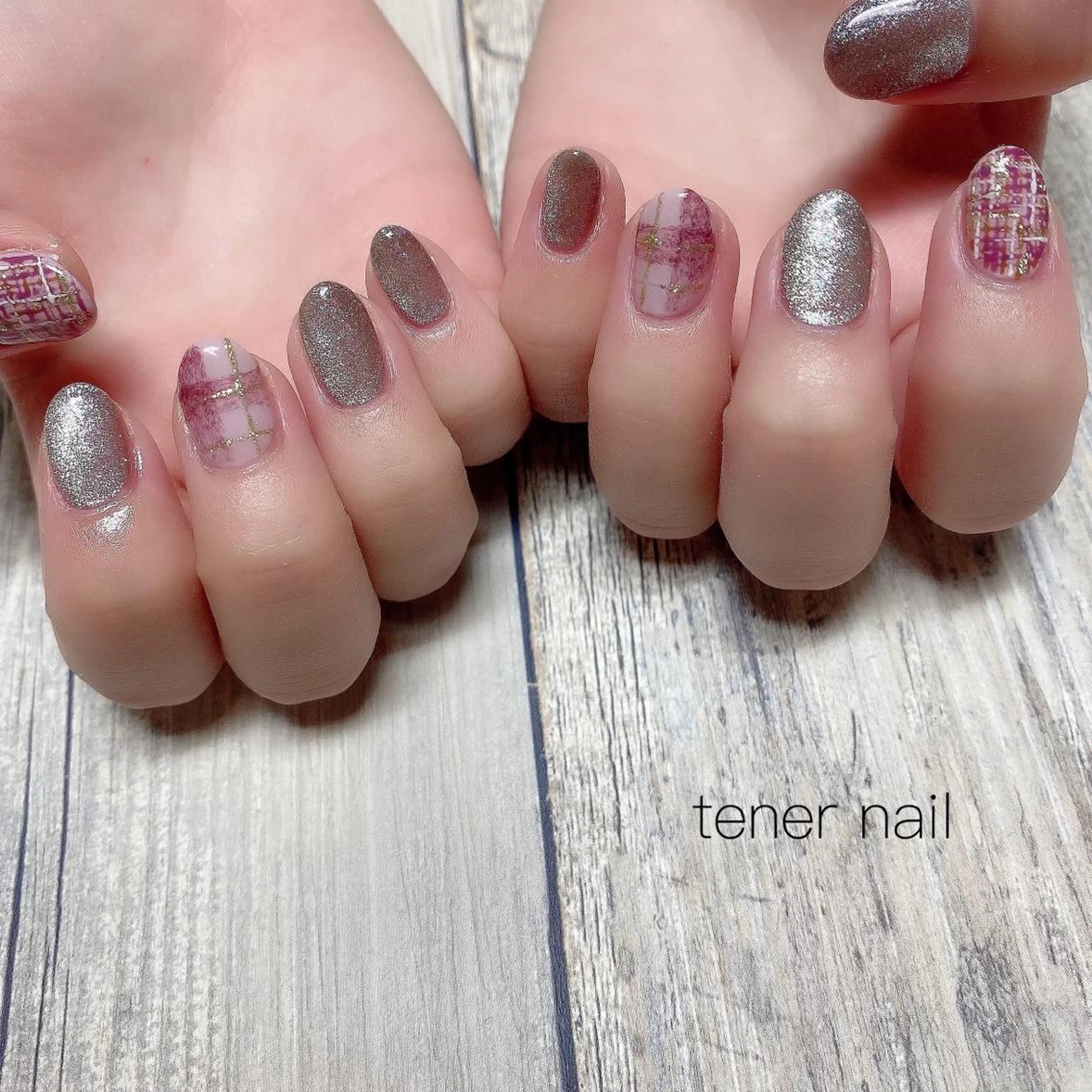 ネイル ツイードネイル tener  nail  テネルネイル所属・テネルネイル tener nailのネイルデザイン