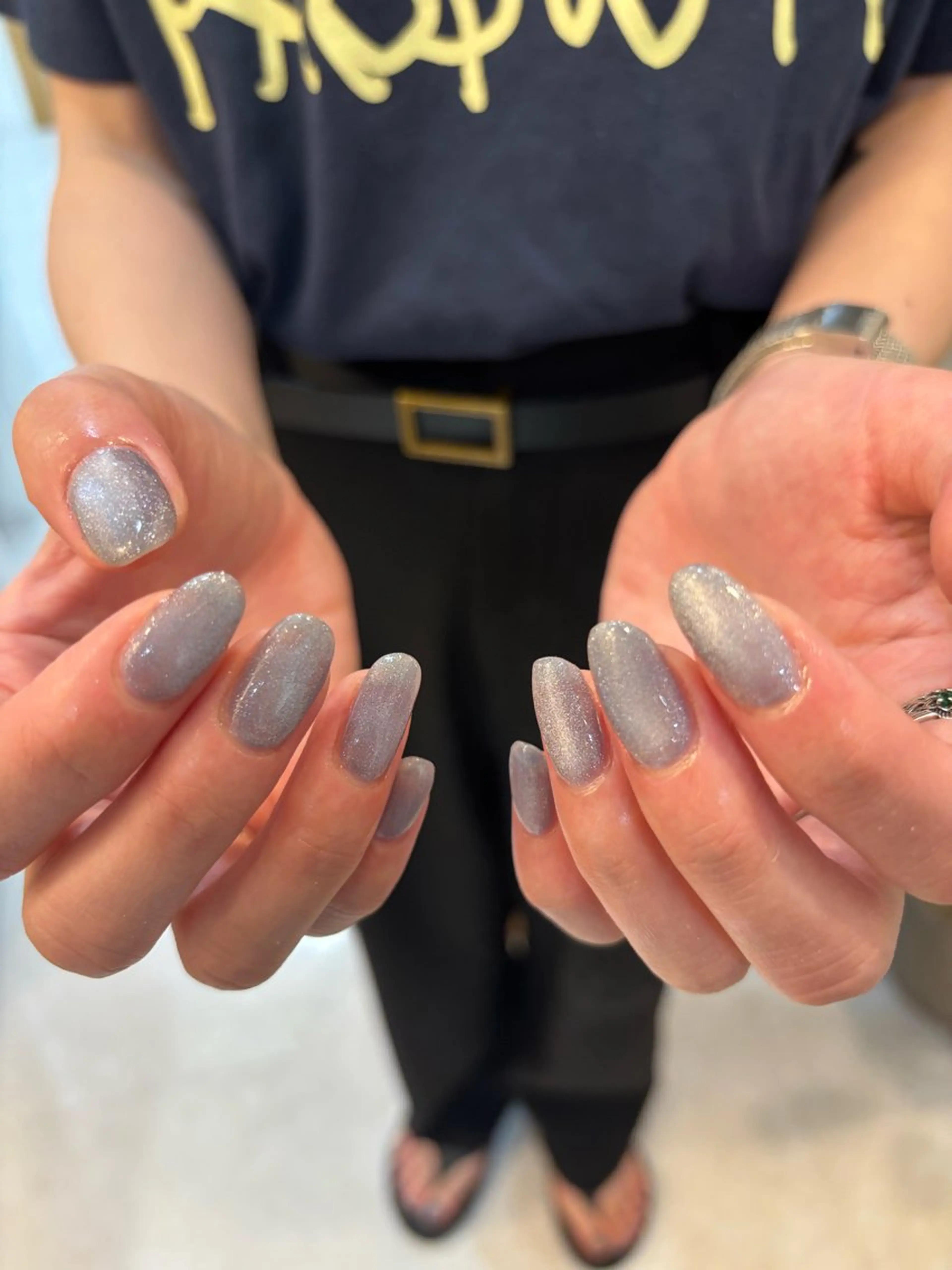 ネイル フラッシュネイル 水色 ハンドネイル THREE.所属・THREE nailのネイルデザイン
