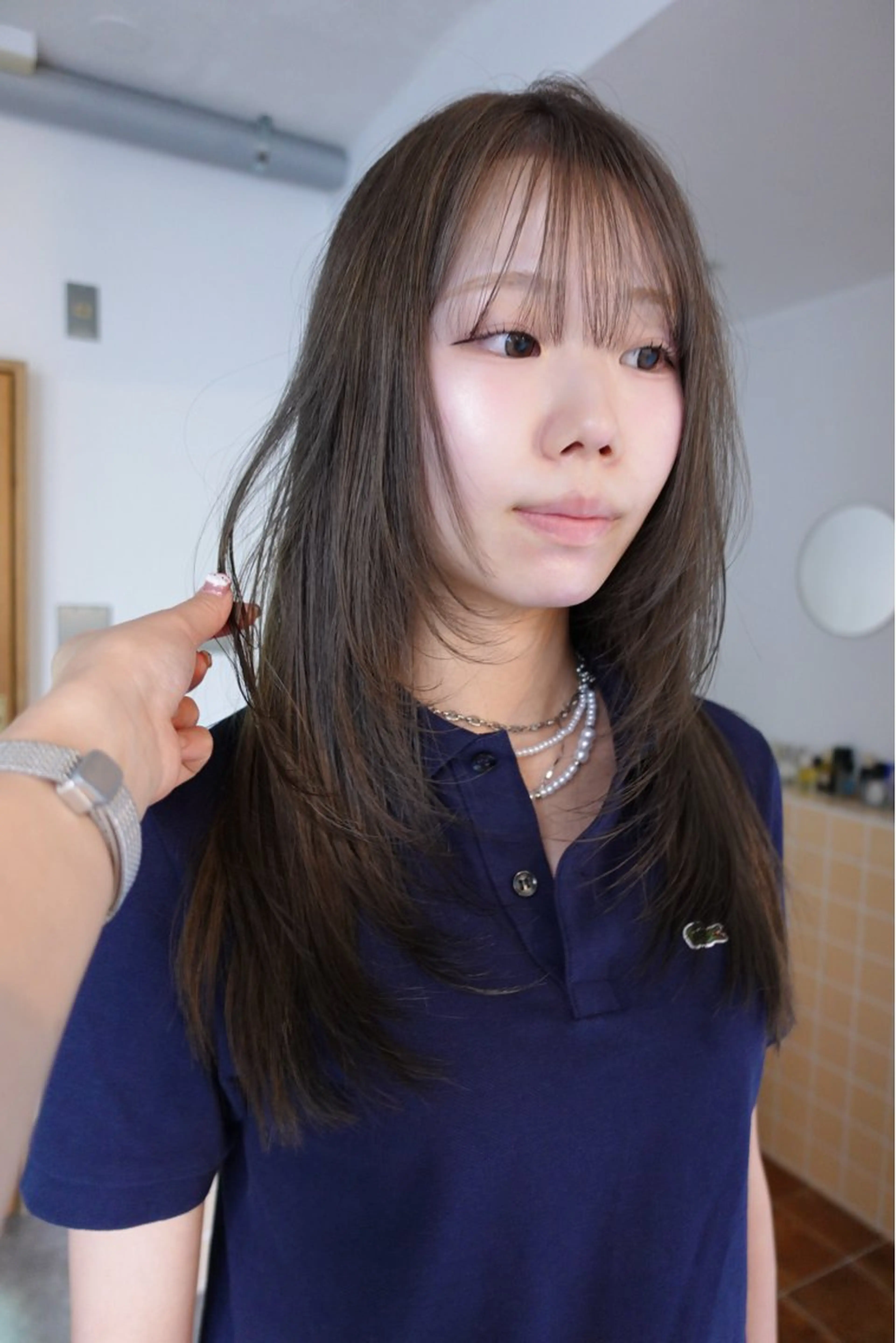 セミロング カラー カット ヘアカラー トリートメント sakura🌸 レイヤー/nelkeのヘアスタイル