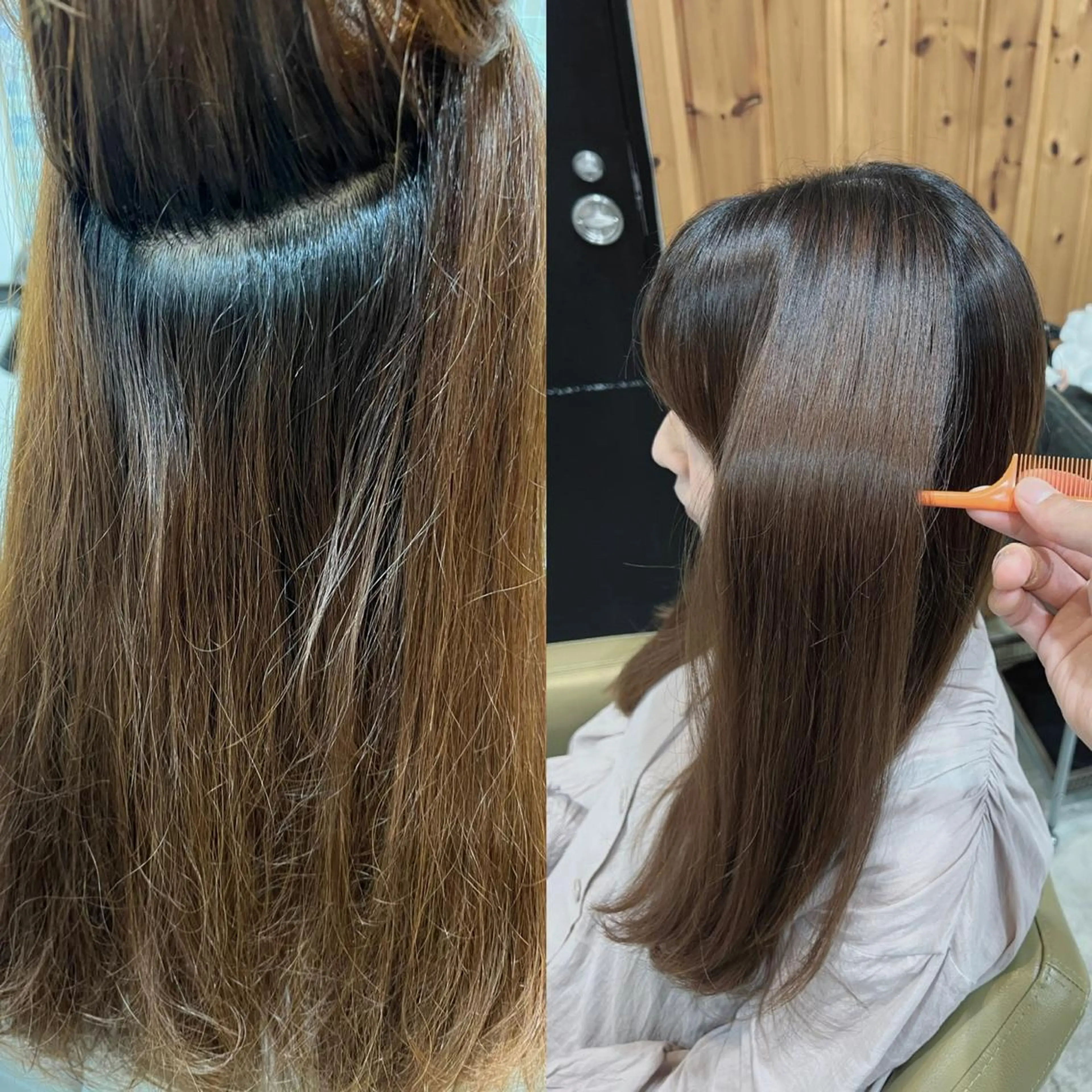 髪質改善ケラフェクトストレート&カット&アシッドドリンクトリートメント(前処理+中間処理+後処理のスーパーケア)の写真