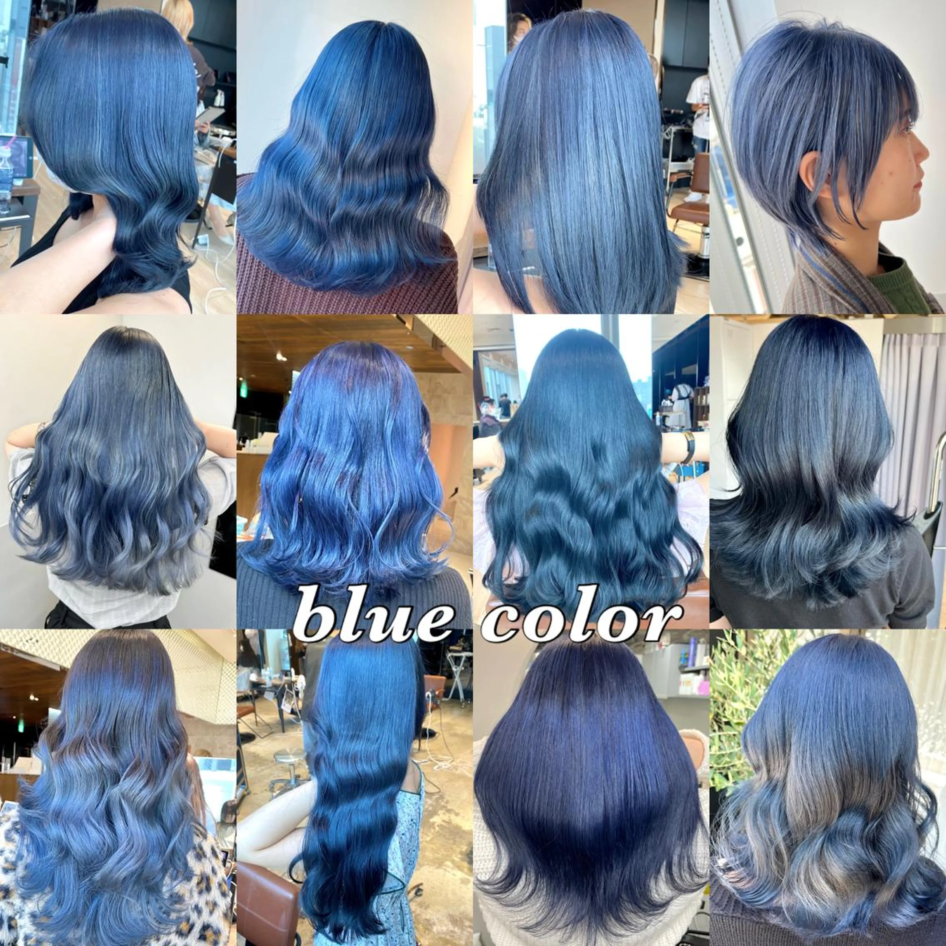セミロング カラー セミロングパーマ ベージュカラー 黒髪 ブリーチ ブルーカラー カット ヘアカラー 顔まわりの神様✨ 藤嶋秀幸のヘアスタイル