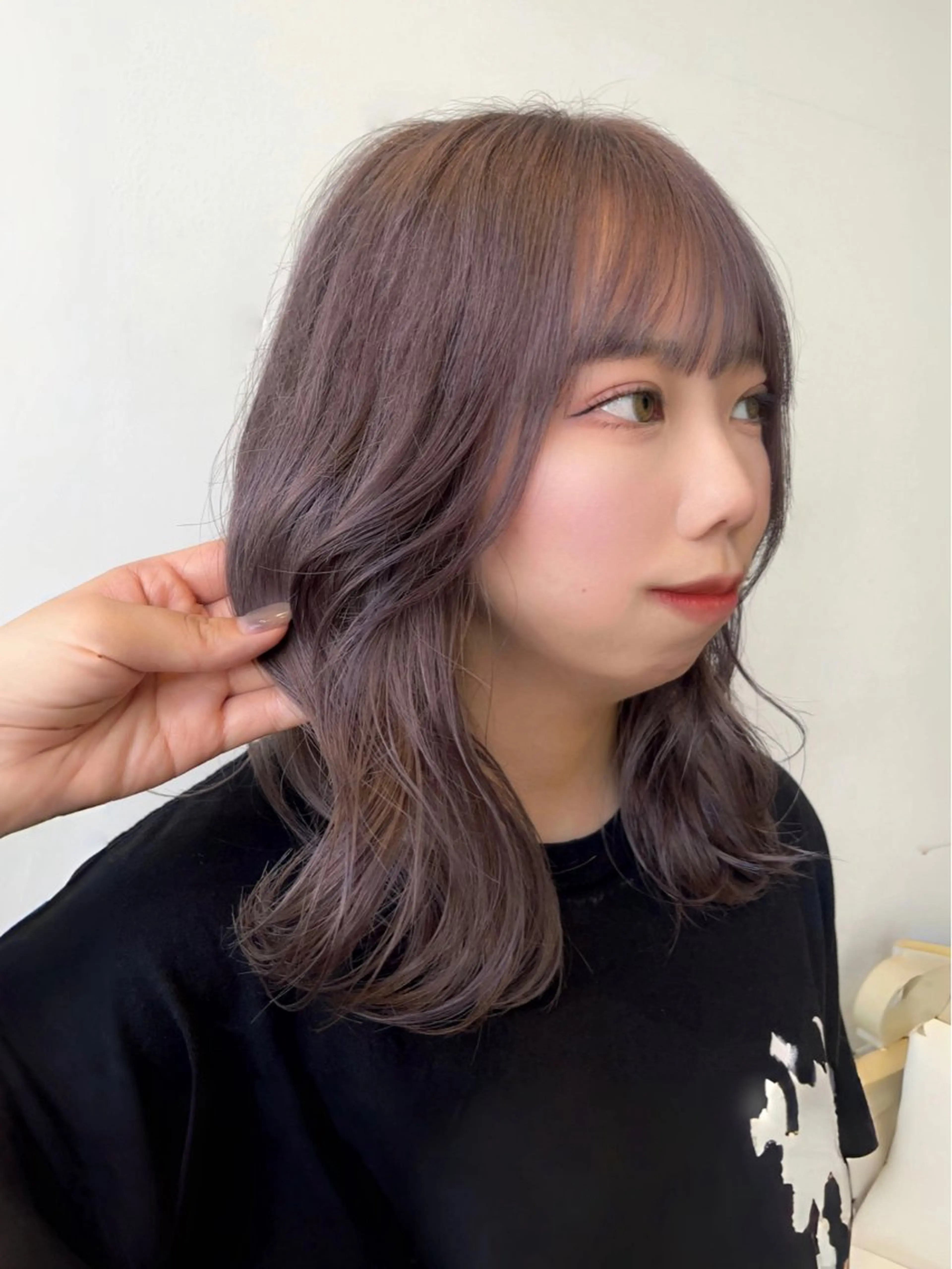 セミロング カラー ブリーチ ヘアカラー 暖色カラー/似合わせ カット/名古屋/辻のヘアスタイル