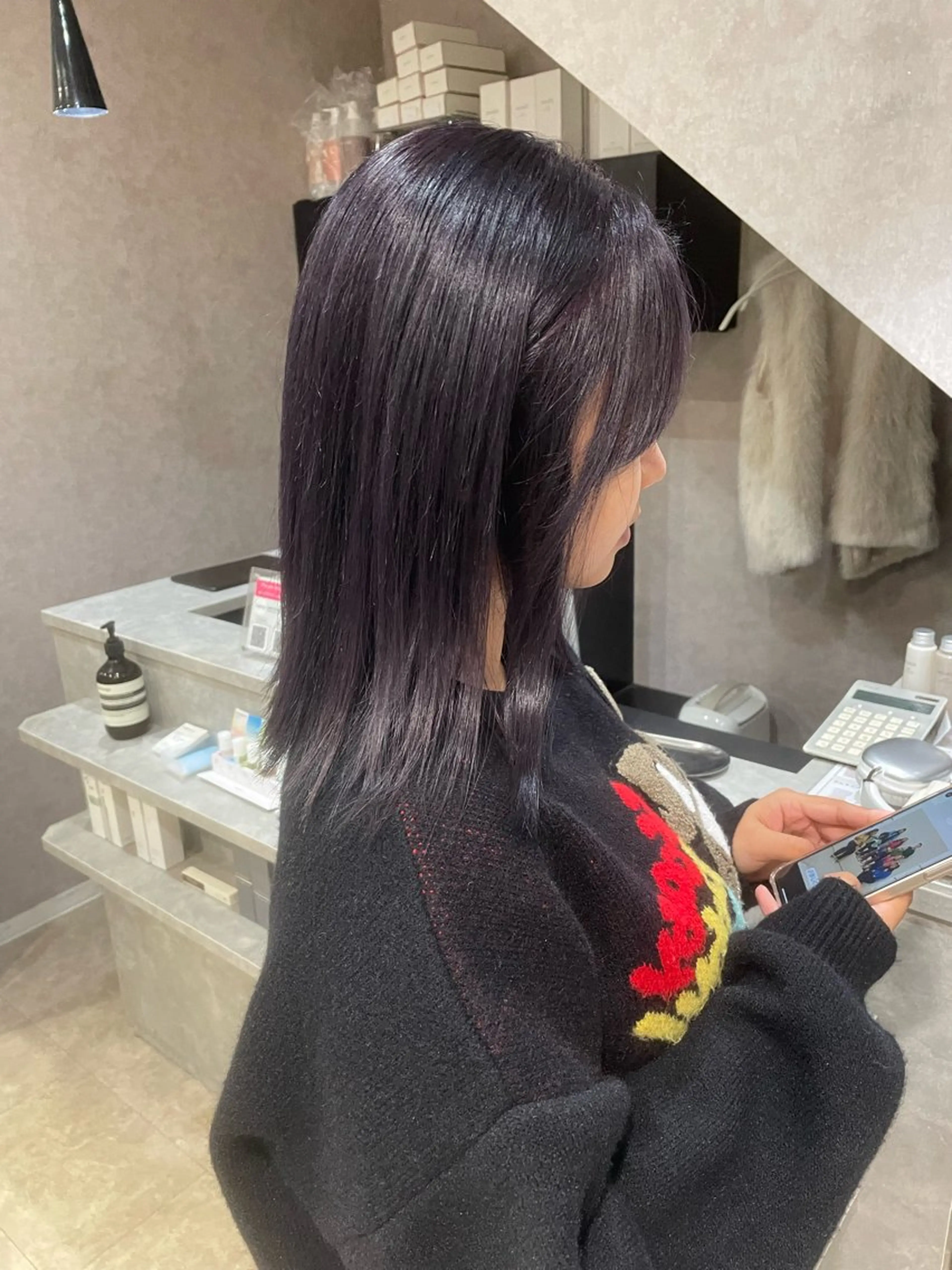 ミディアム カット ヘアカラー トリートメント Seiya/ sio.hairのヘアスタイル
