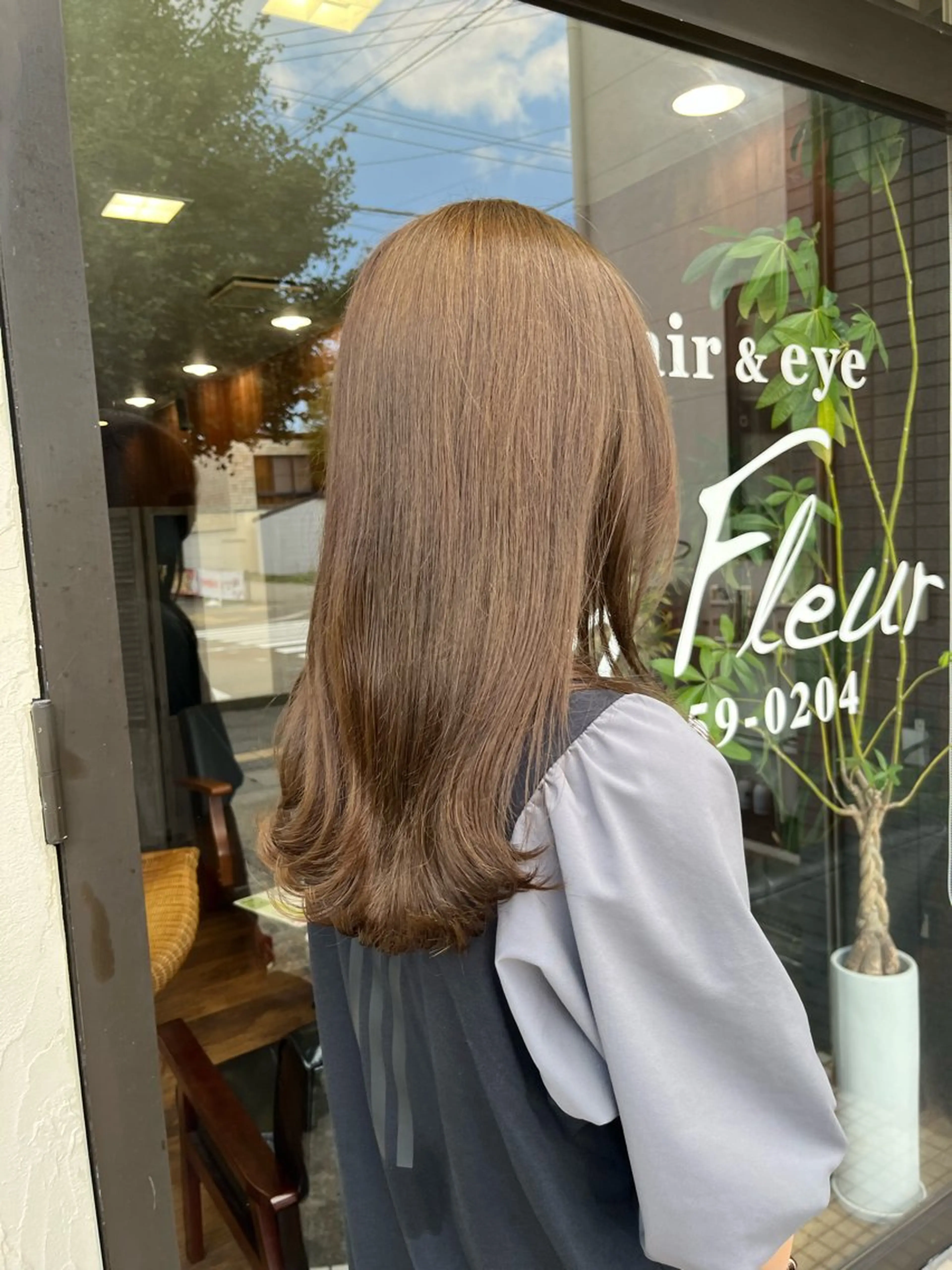 セミロング ヘアカラー トリートメント Un Fleur所属・立野 希沙のヘアスタイル