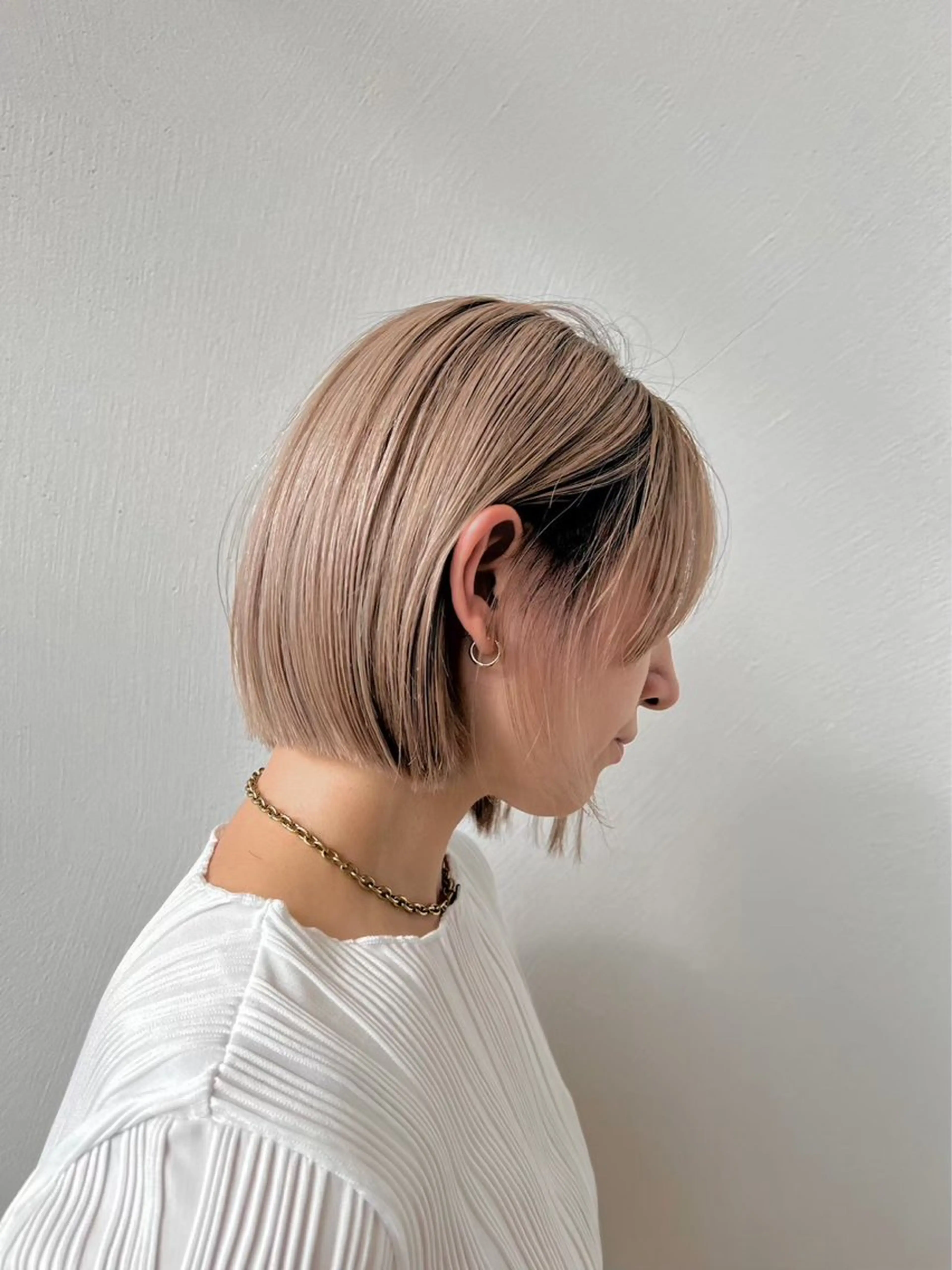 ショート カラー ハイトーンカラー ボブ/インナーカラー レイヤーボブ/楓のヘアスタイル