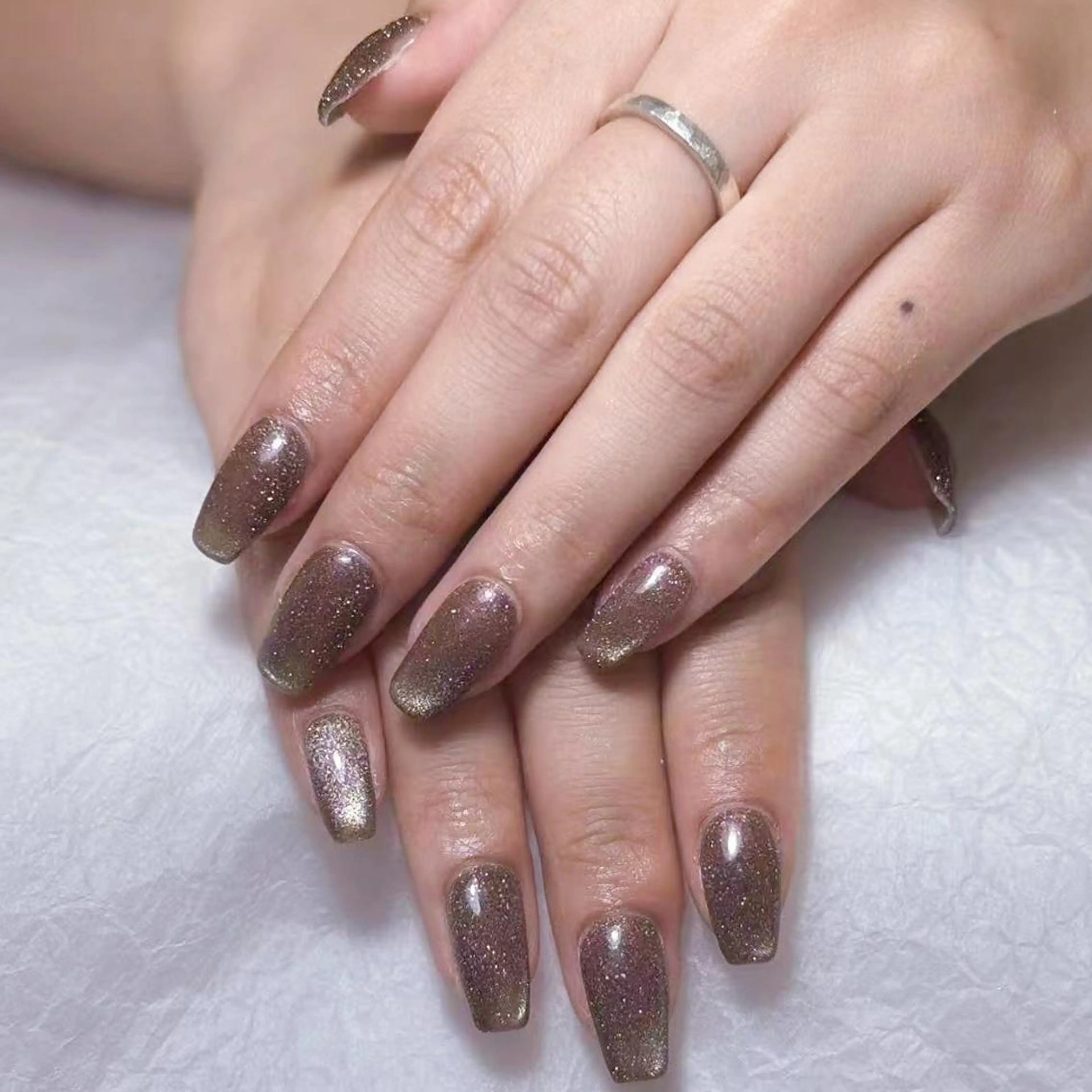 ネイル アートネイル オーロラネイル ガーリー キラキラネイル 韓国ネイル ハンドネイル Diamond NAIL💝のネイルデザイン