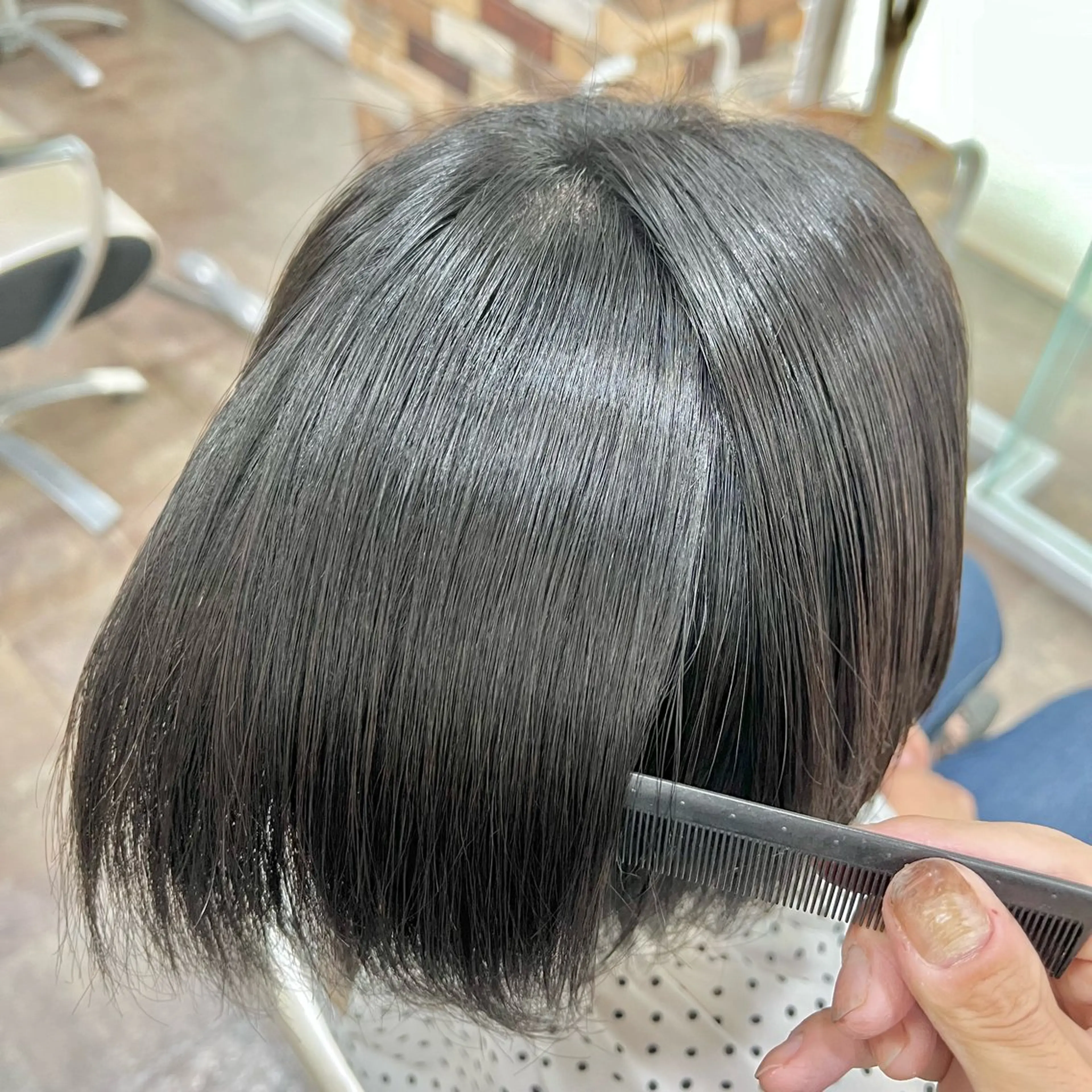 ショート パーマ 髪質改善 ショートヘア 縮毛矯正 スパークヘア所属・大人女性の縮毛矯正/ お手入れ簡単/馬渕樹のヘアスタイル