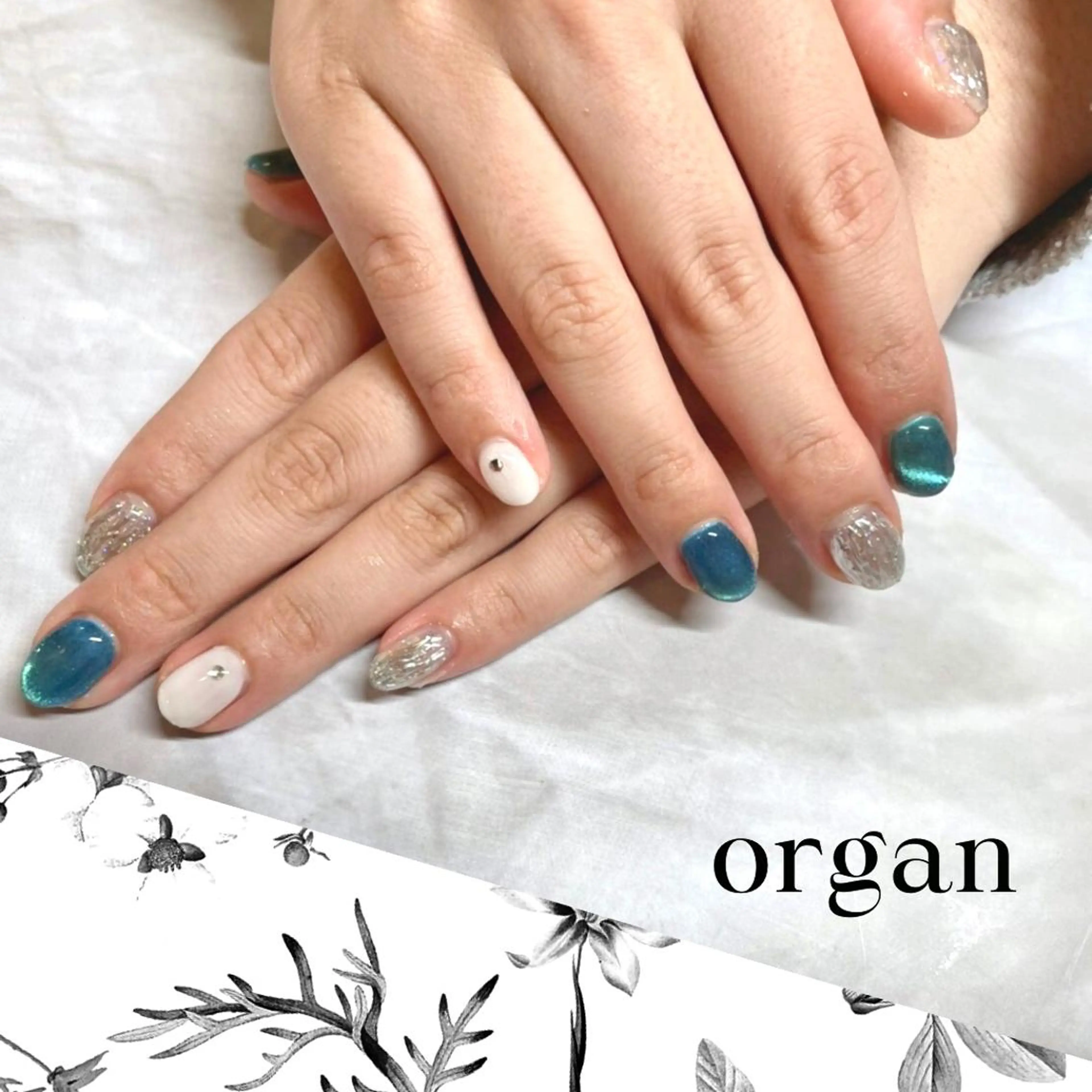 ネイル マグネットネイル ハンドネイル ハンドケア 【ＯＲＧＡＮ】 nailのネイルデザイン