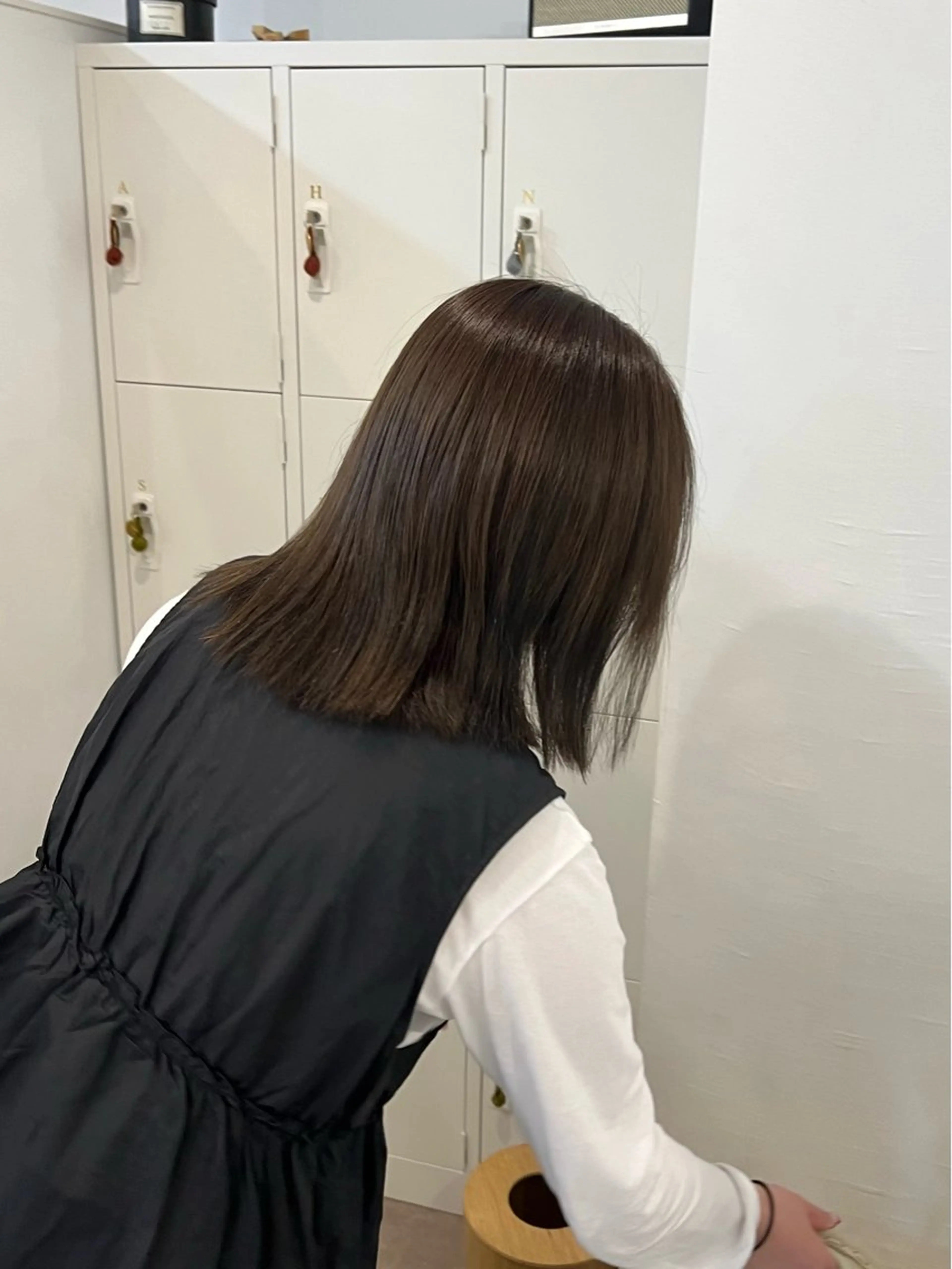 ミディアム カラー 透明感カラー ヘアカラー H 梅田所属・藤本 泰のヘアスタイル