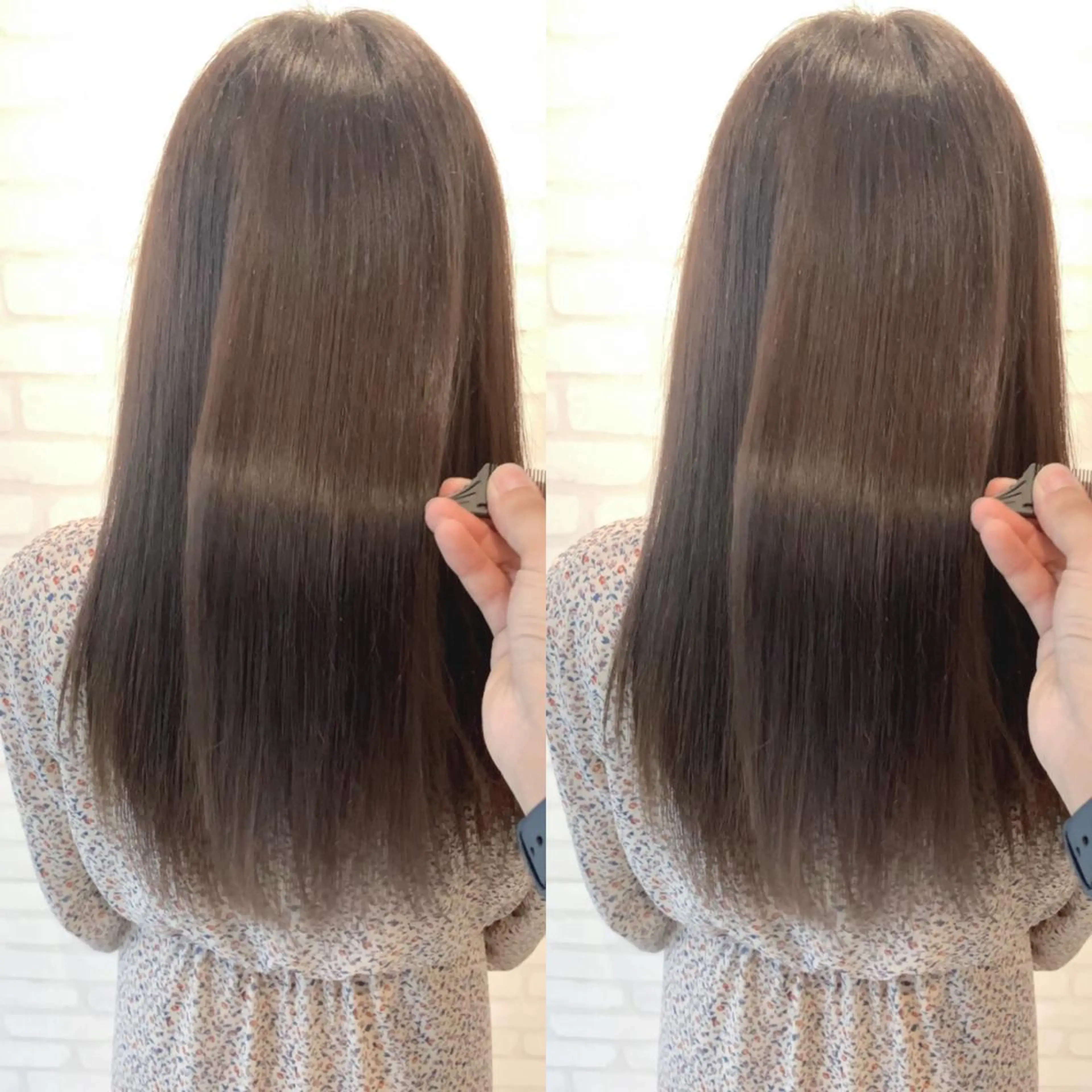 ロング 髪質改善 貸切サロンのヘアスタイル