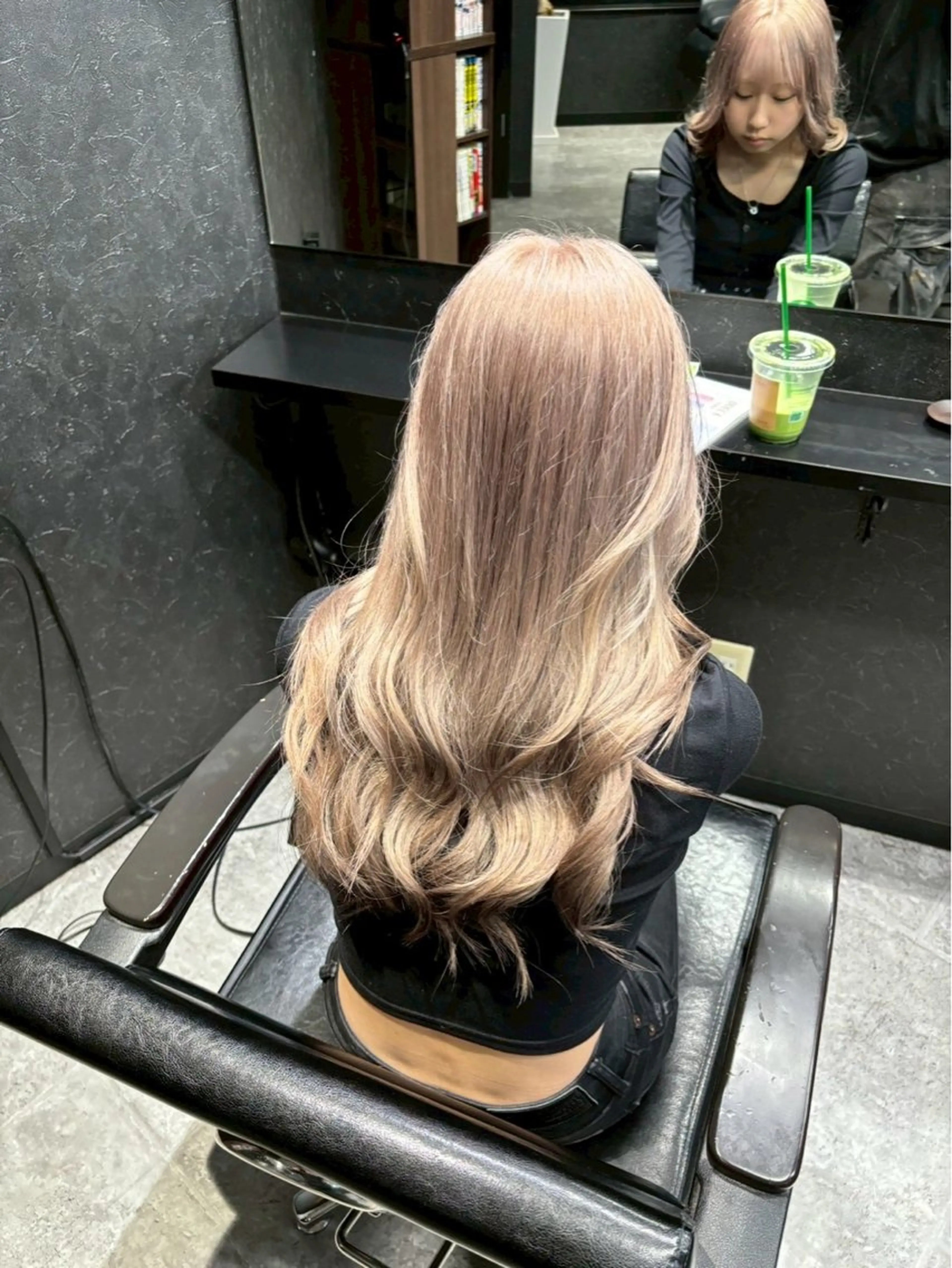 ロング カラー ヘアカラー トリートメント 💎透明感カラー💎 bAteAu あまねのヘアスタイル