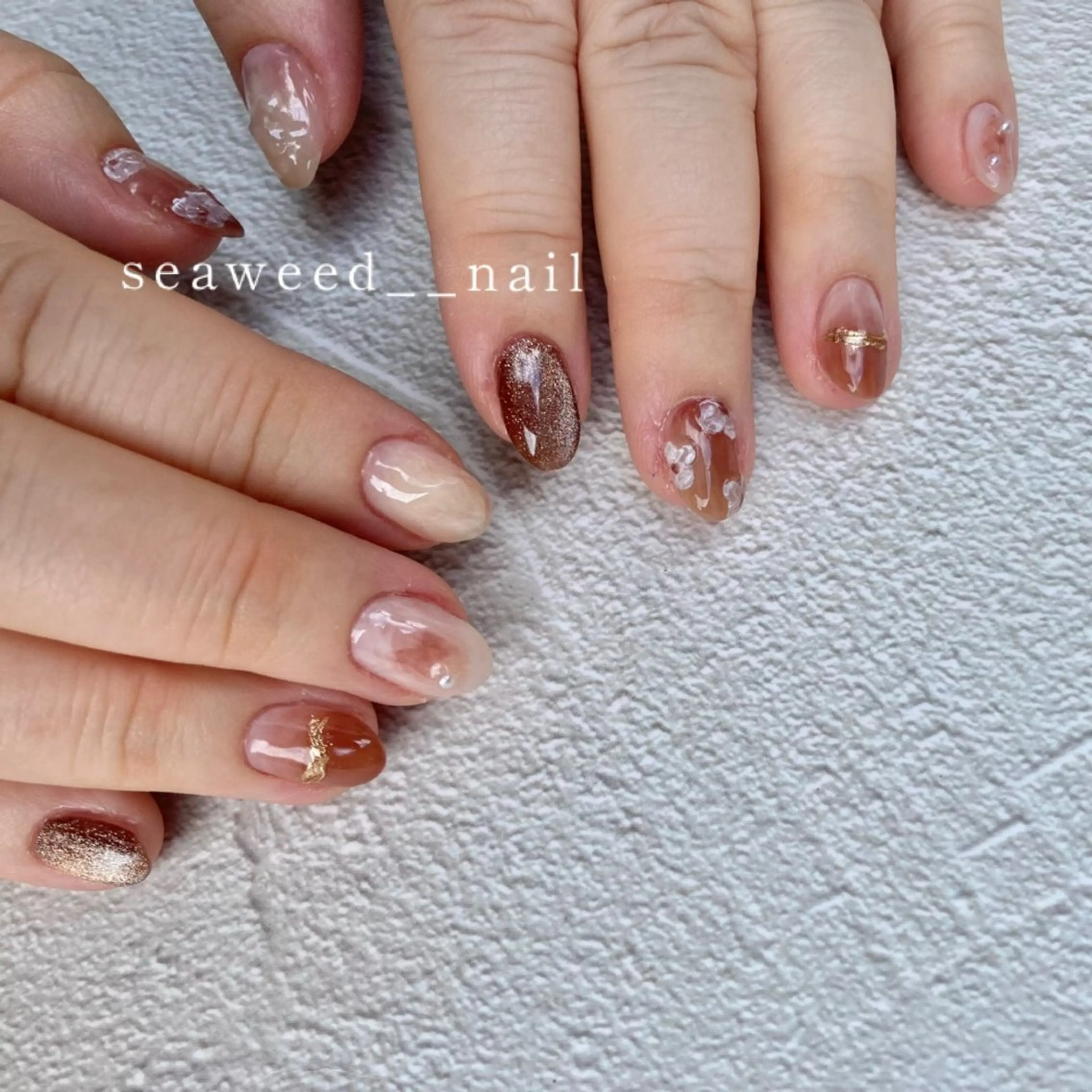 ネイル ハンドネイル seaweed nailのネイルデザイン