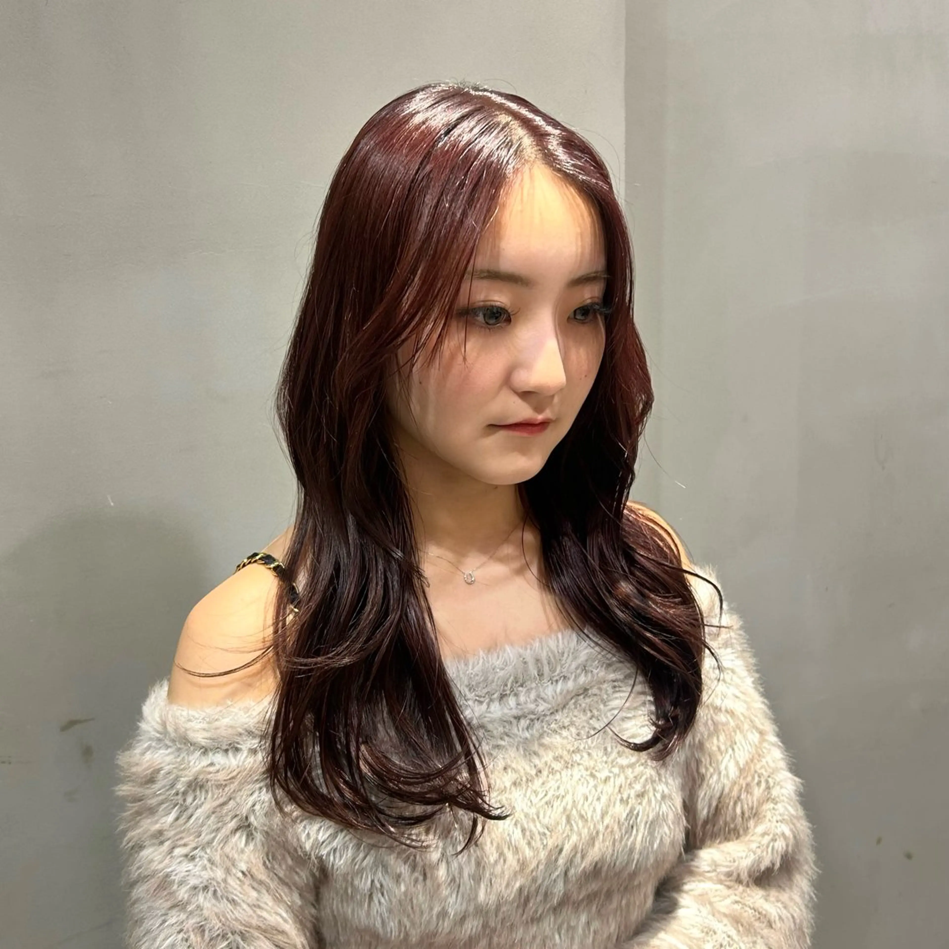 ロング カラー カット ヘアカラー ︎︎🌟韓国艶カラー ︎🌟璃奈 (リナ)のヘアスタイル