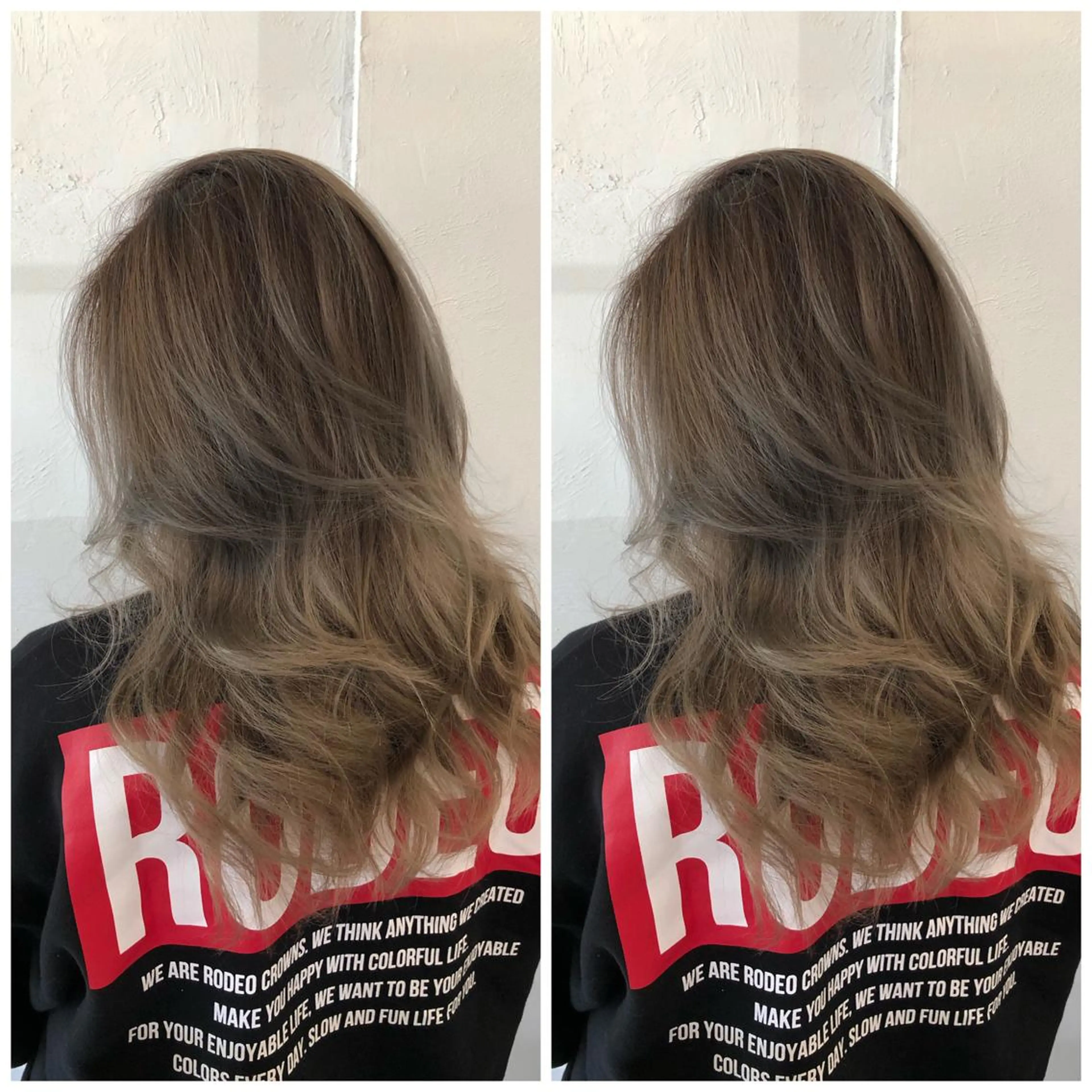セミロング カラー グレージュ バレイヤージュカラー 特化美容師✨星皓太のヘアスタイル