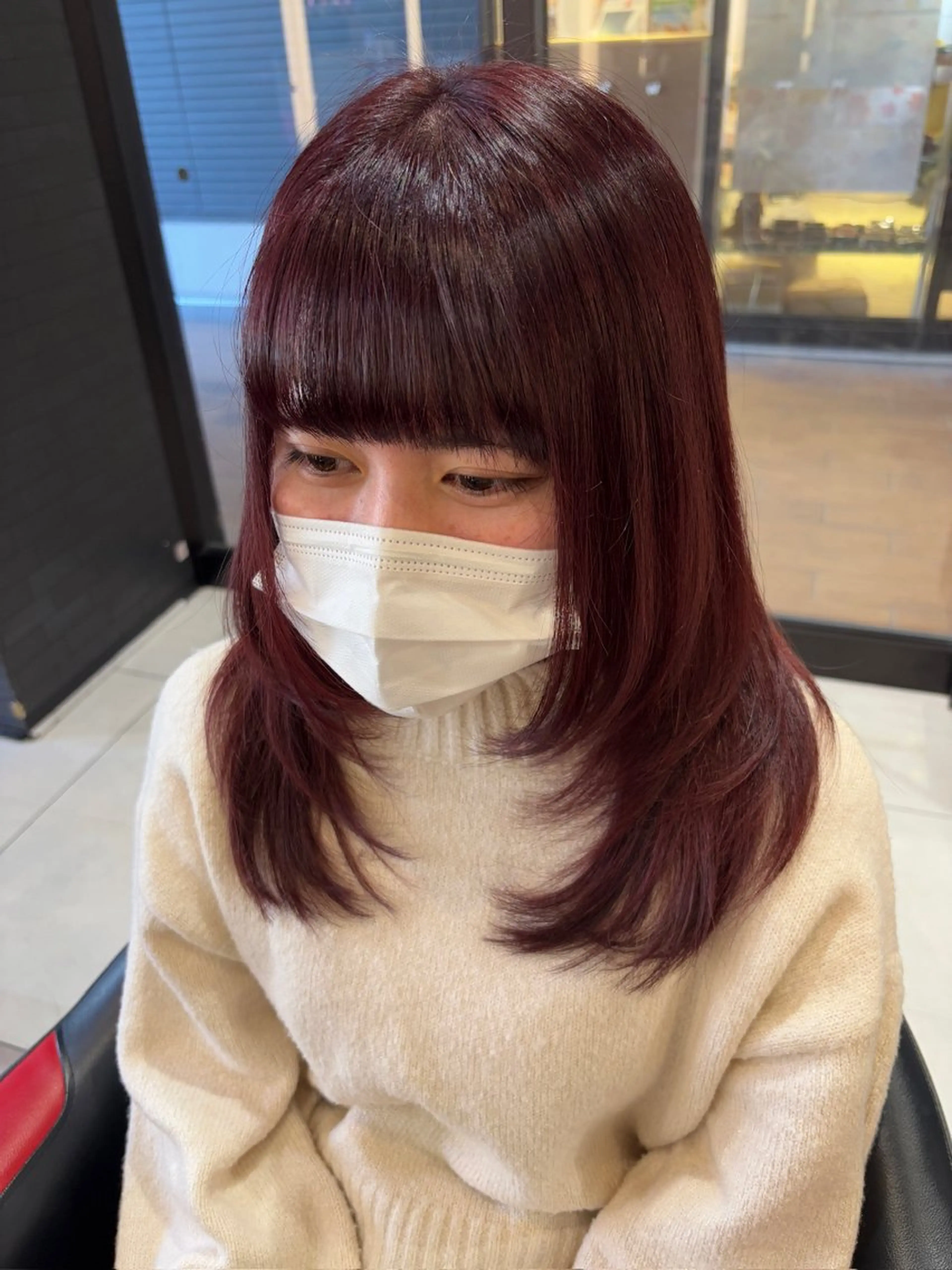 ミディアム カラー ヘアカラー トリートメント ブリーチ/ヘアケア/ 艶髪/イギチハルのヘアスタイル
