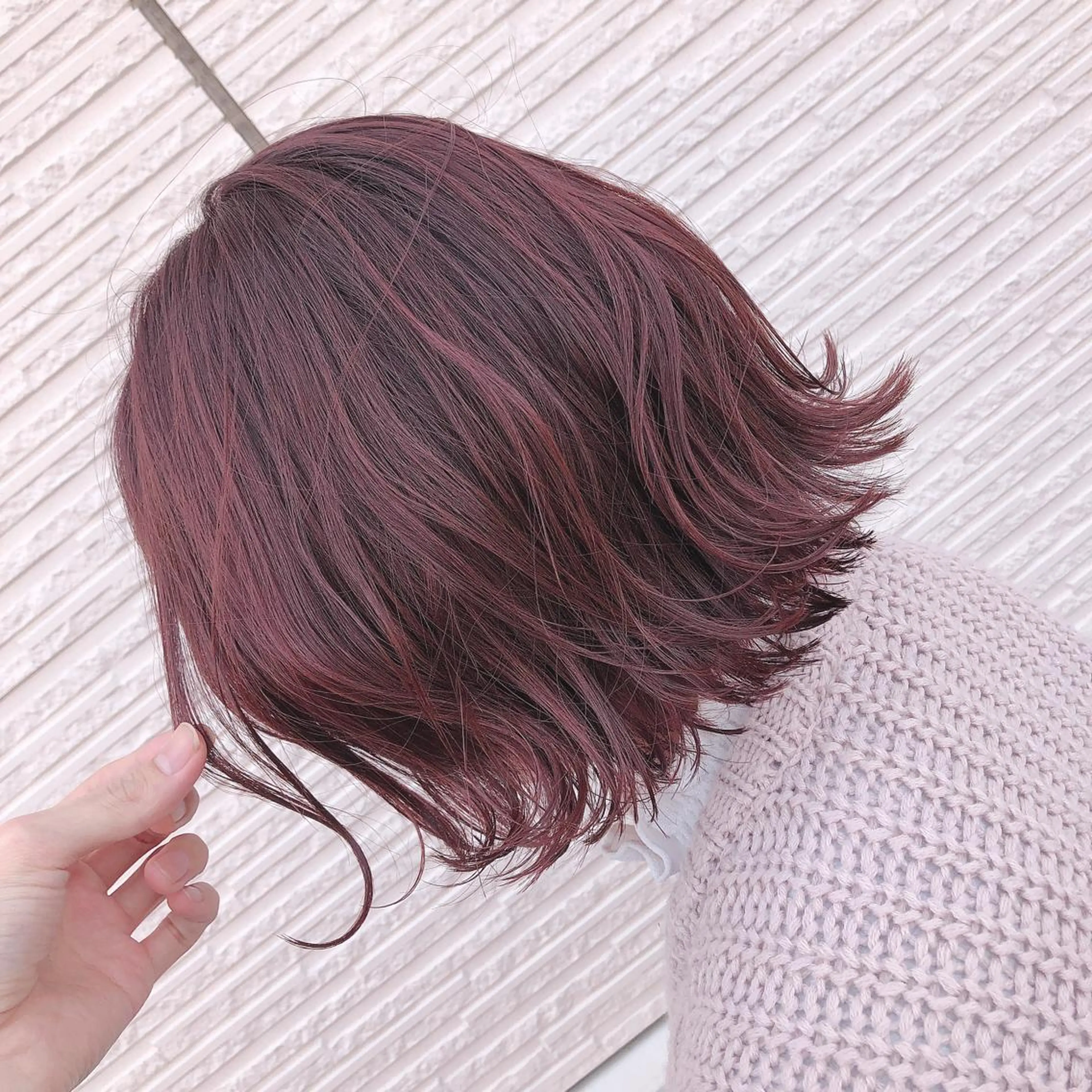 ショート カラー レッドカラー 名畑 裕貴のヘアスタイル