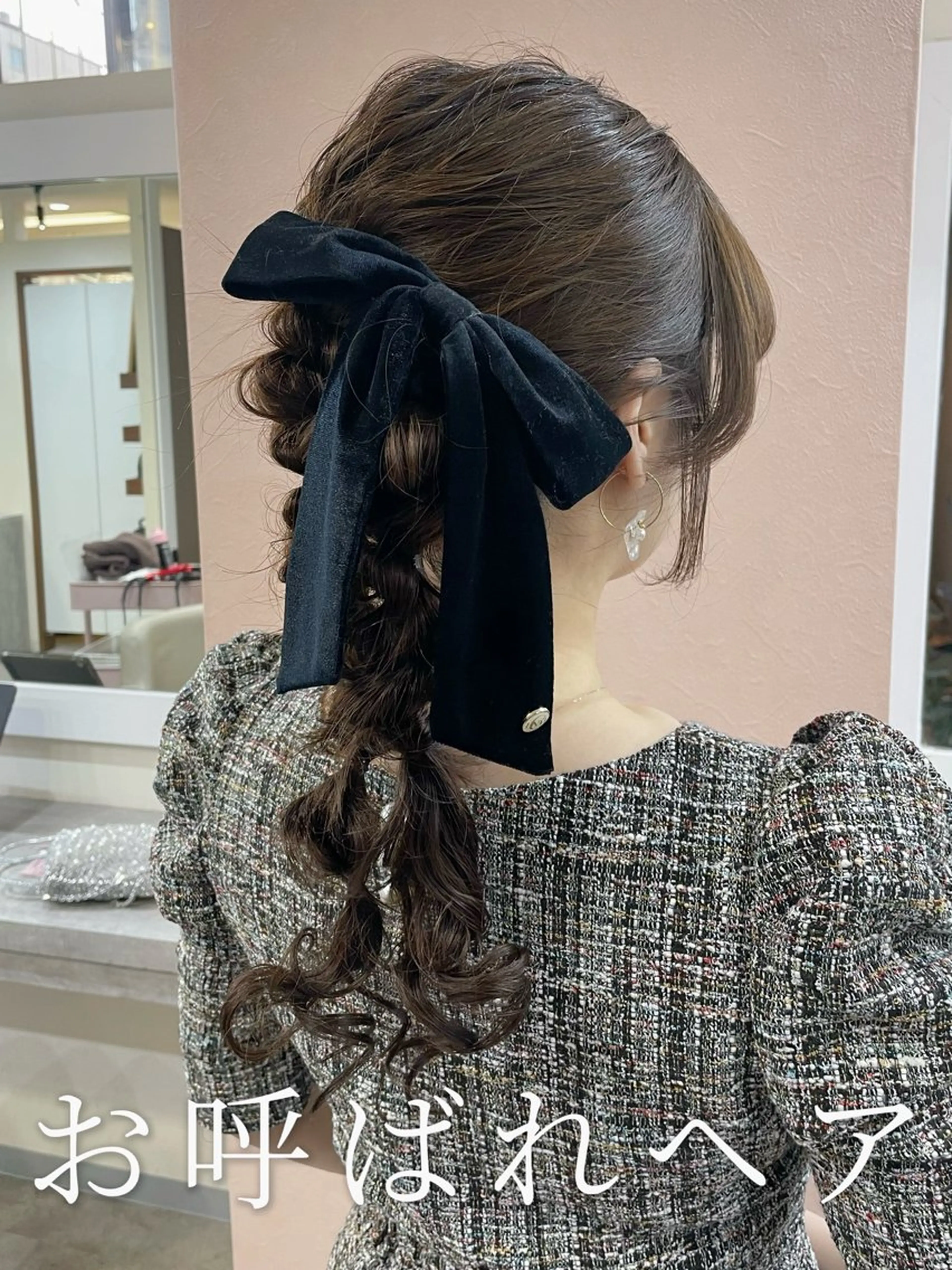 ロング ヘアアレンジ ヘアセット 韓国風パーマ/耳つぼ ヘアセット/みづきのヘアスタイル