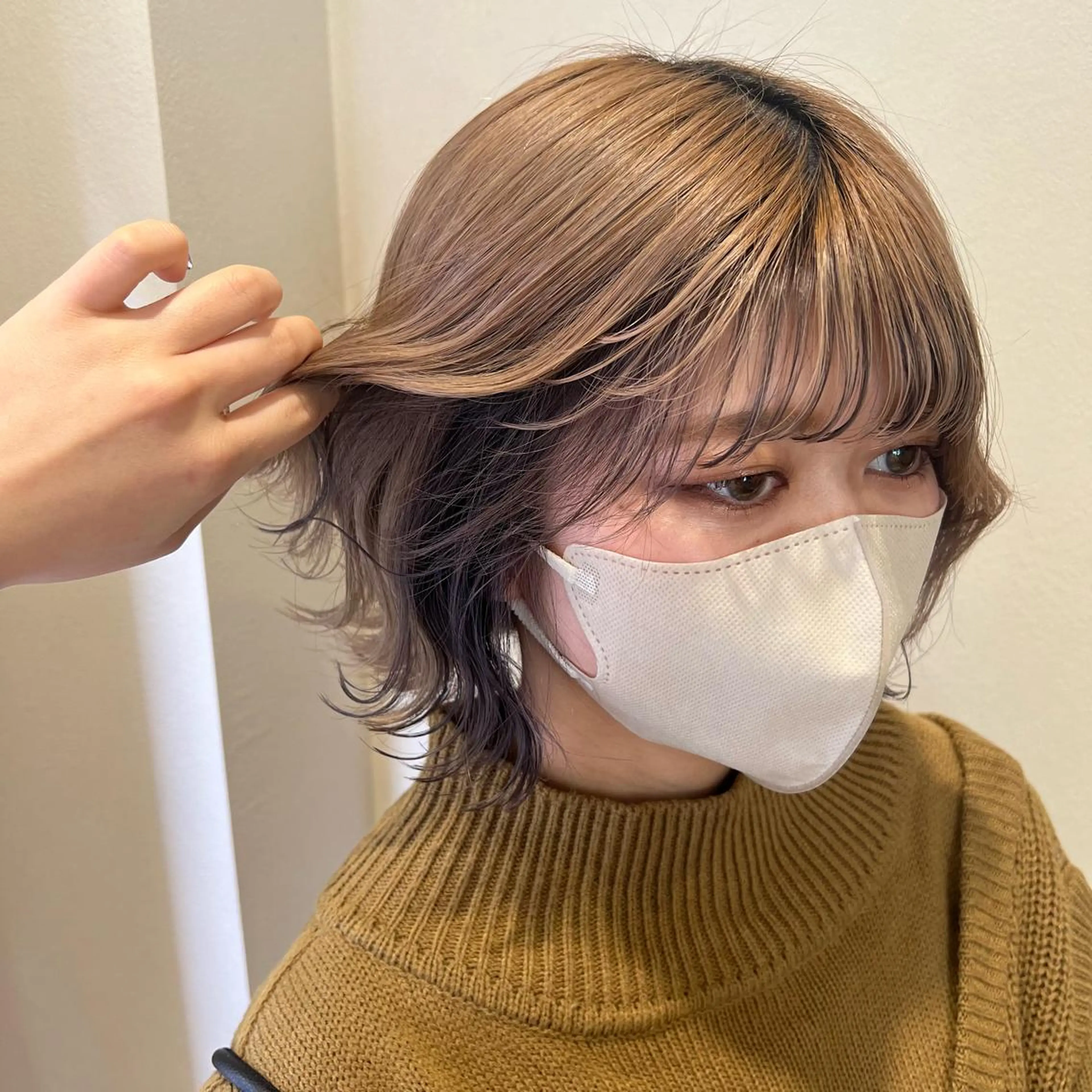 ショート カラー ハイトーンカラー SALOWIN川崎WEST店所属・🌷川崎/アレンジ/ 暖色ボブ/コトネ🌷のヘアスタイル