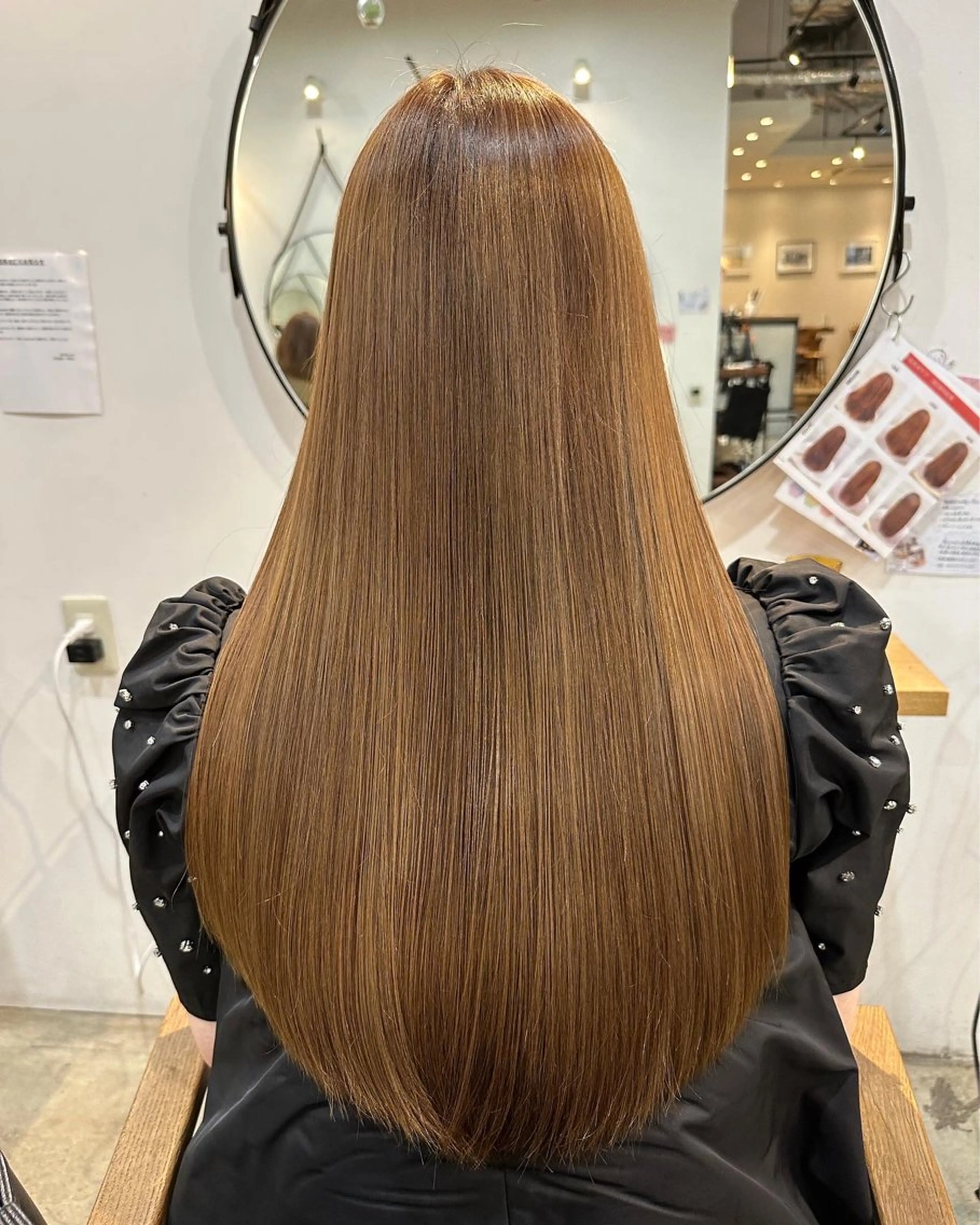ロング カラー パーマ 髪質改善 酸性ストレート ストレートパーマ 艶髪/髪質改善 yukaのヘアスタイル