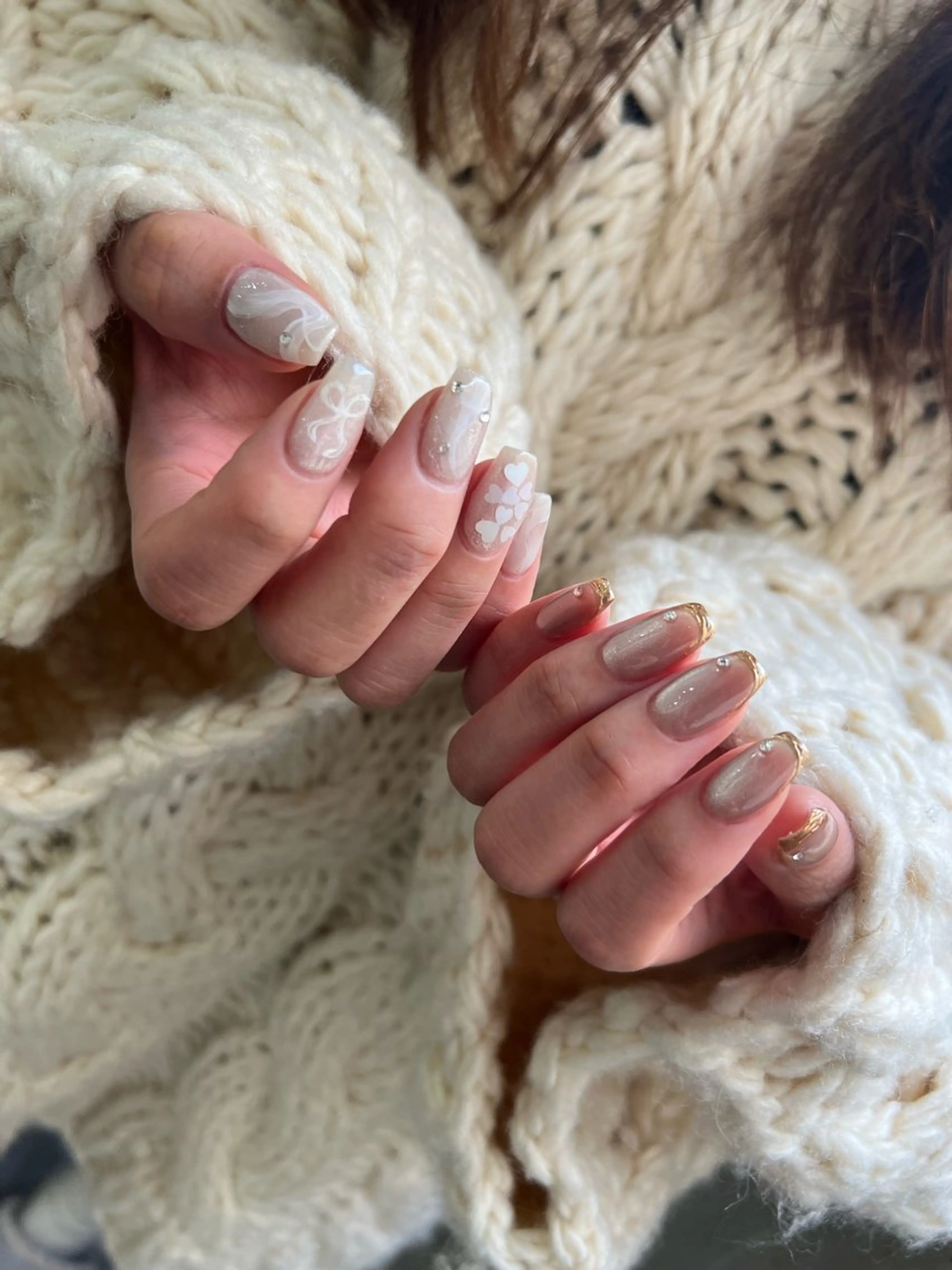 ネイル 持ち込み ニュアンスネイル ハンドネイル ハンドケア Charme. NOBUKOのネイルデザイン