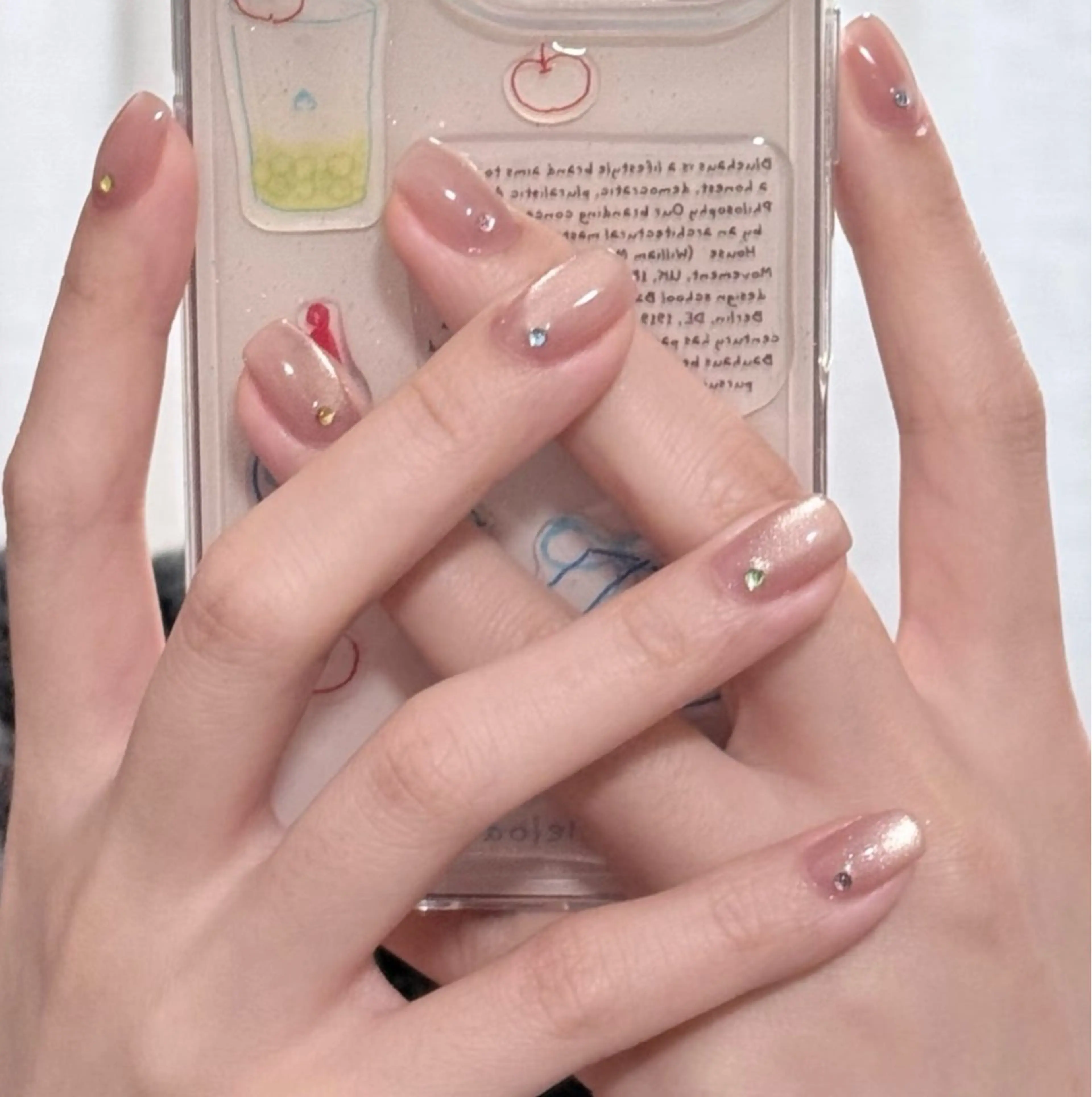 ネイル アートネイル オーロラネイル クリアネイル 長さ出し フレンチネイル ハンドネイル K Kのネイルデザイン