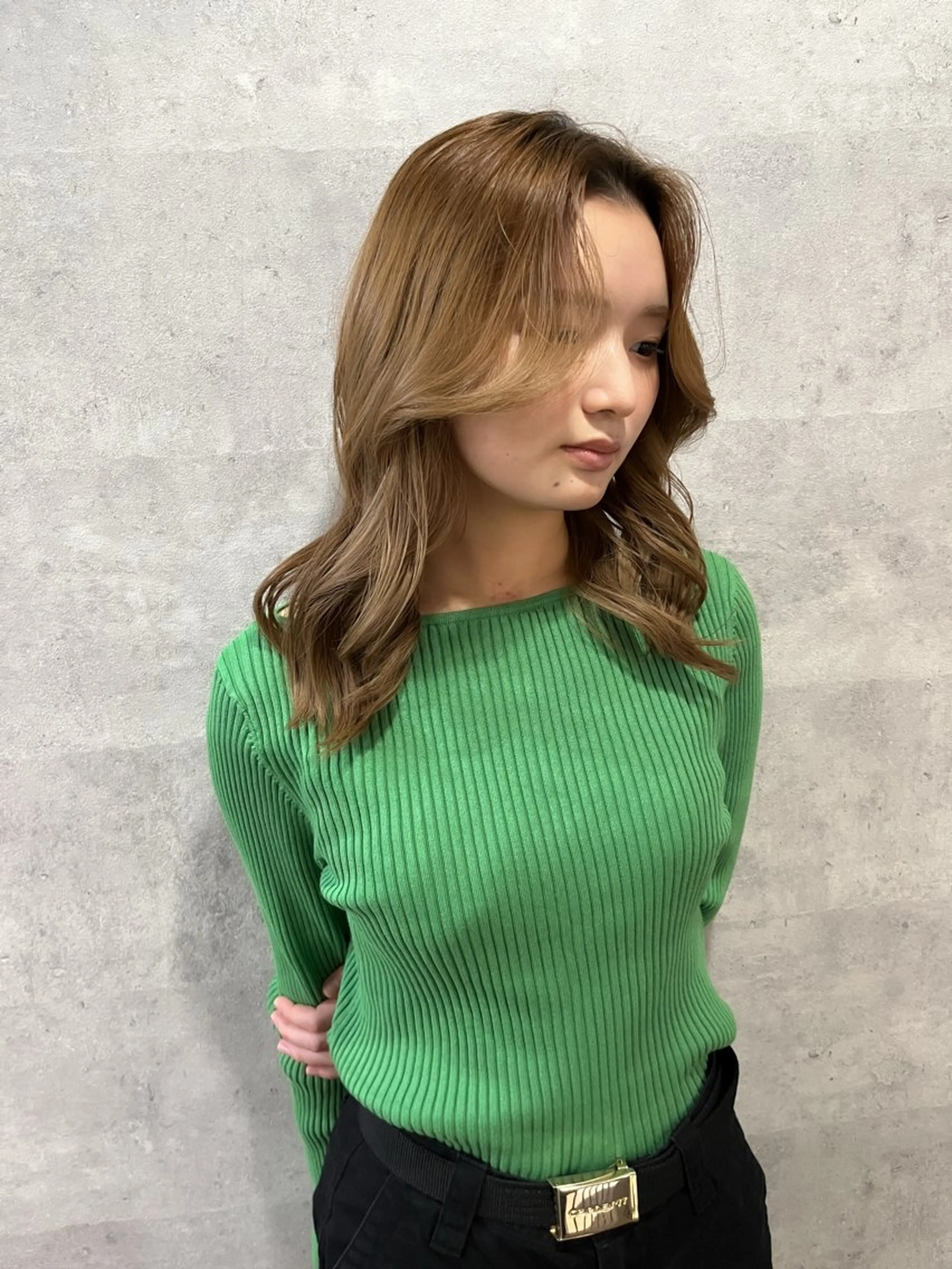 セミロング カラー ヘアカラー 坂本 理輝のヘアスタイル