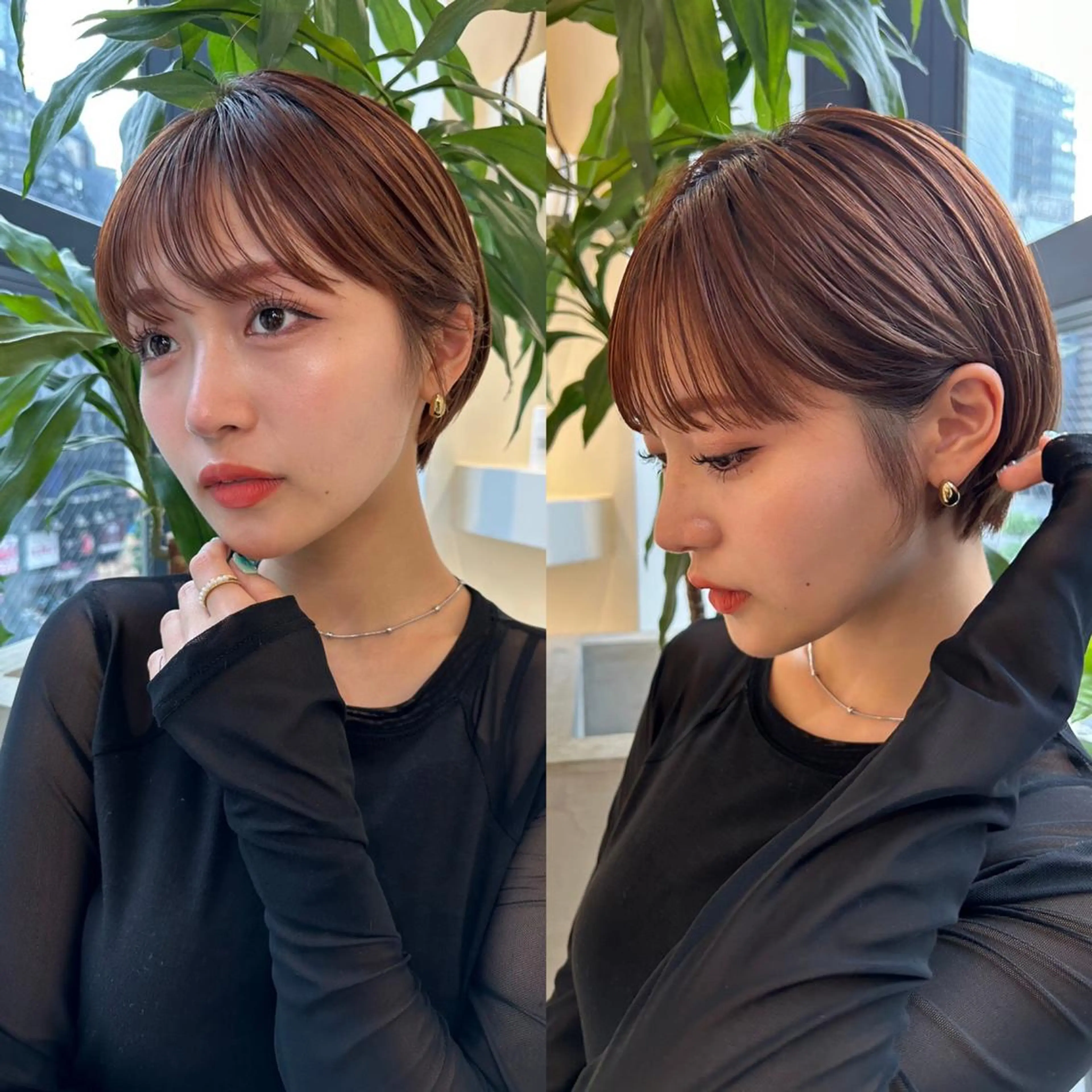 ショート カット ヘアカラー トリートメント 【ボブ/透明感カラー 】🎀上村美緒🎀のヘアスタイル