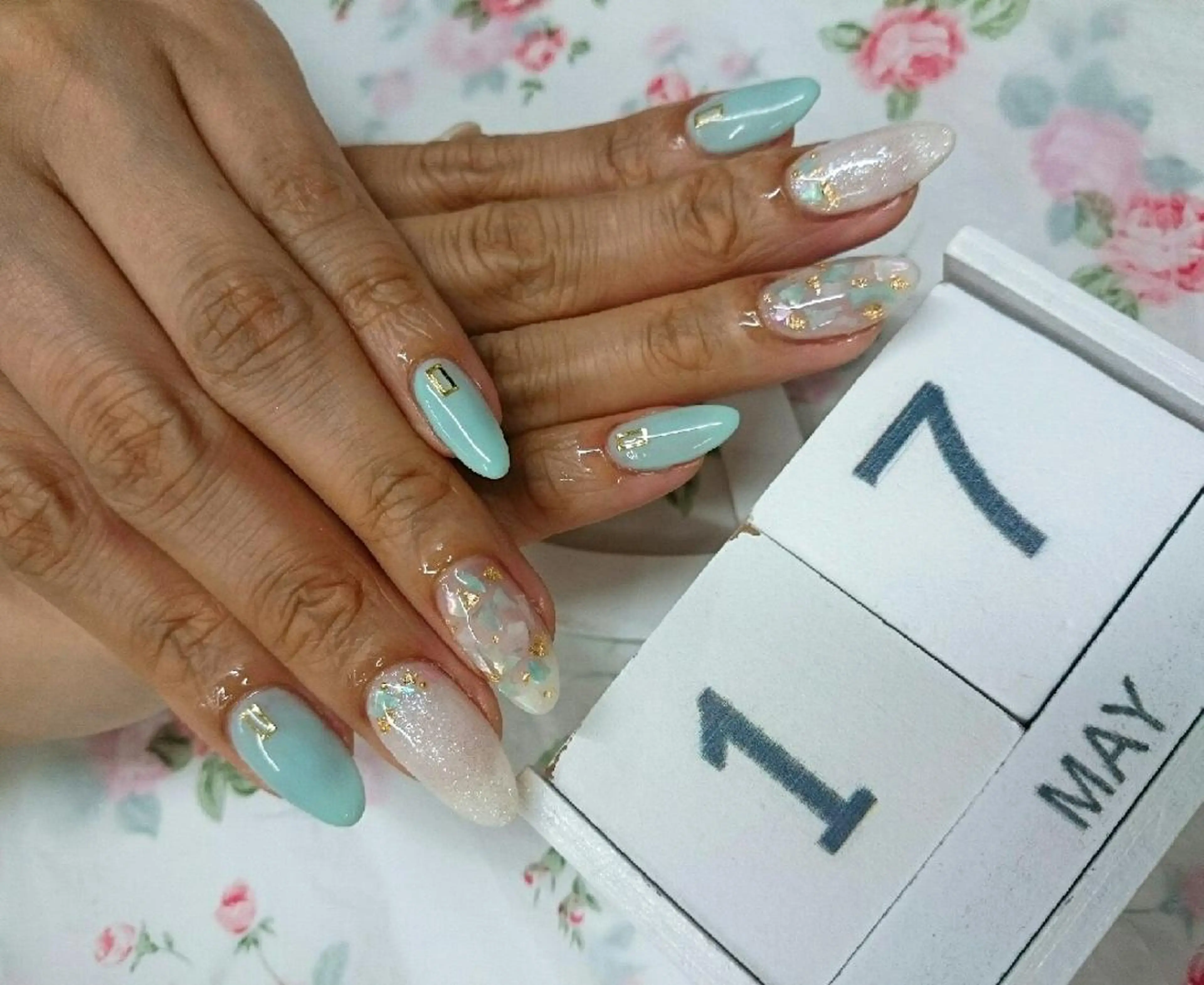 ネイル ブルー JEWEL nailのネイルデザイン