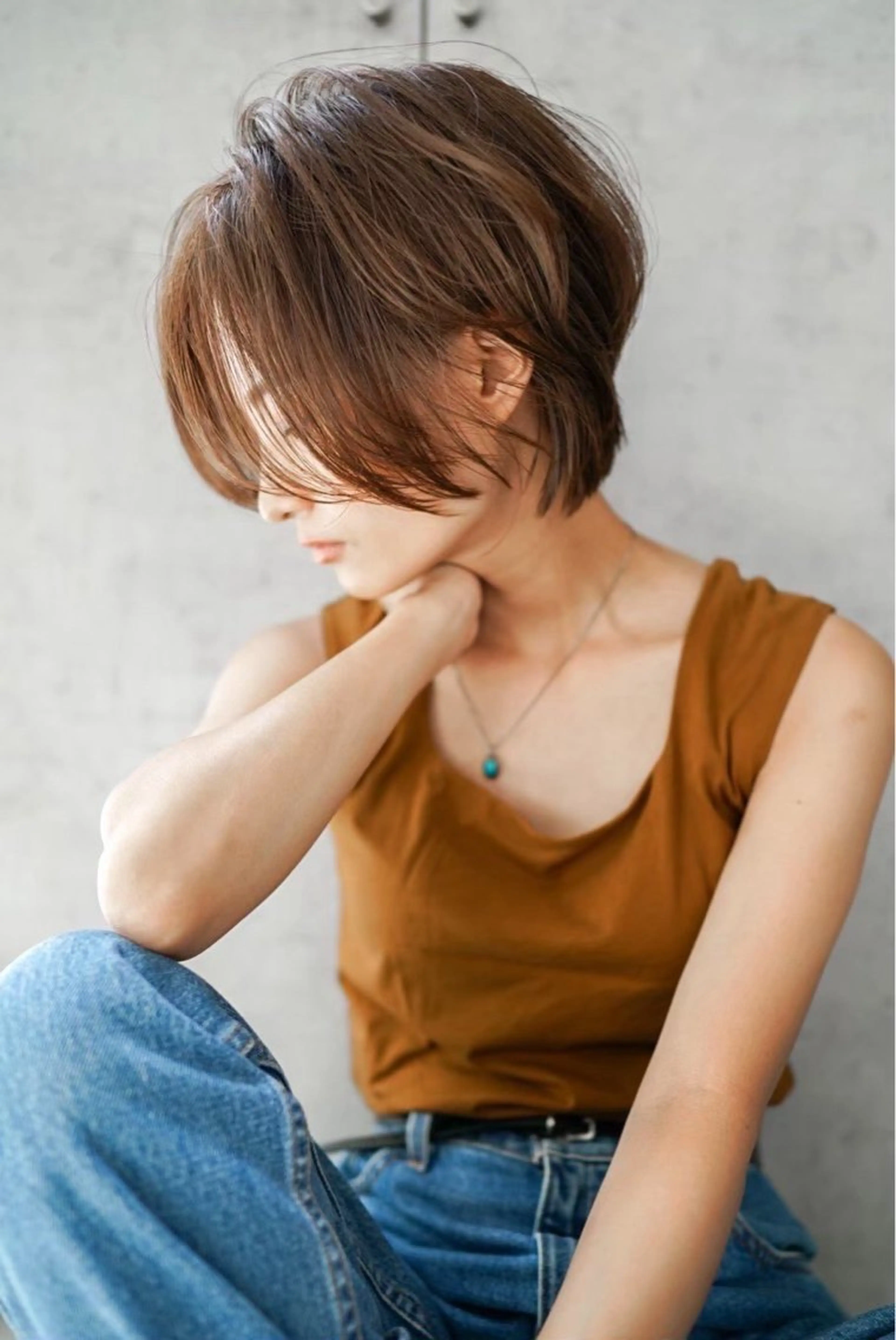ショート カラー MISAKI🪐 縮毛矯正のヘアスタイル