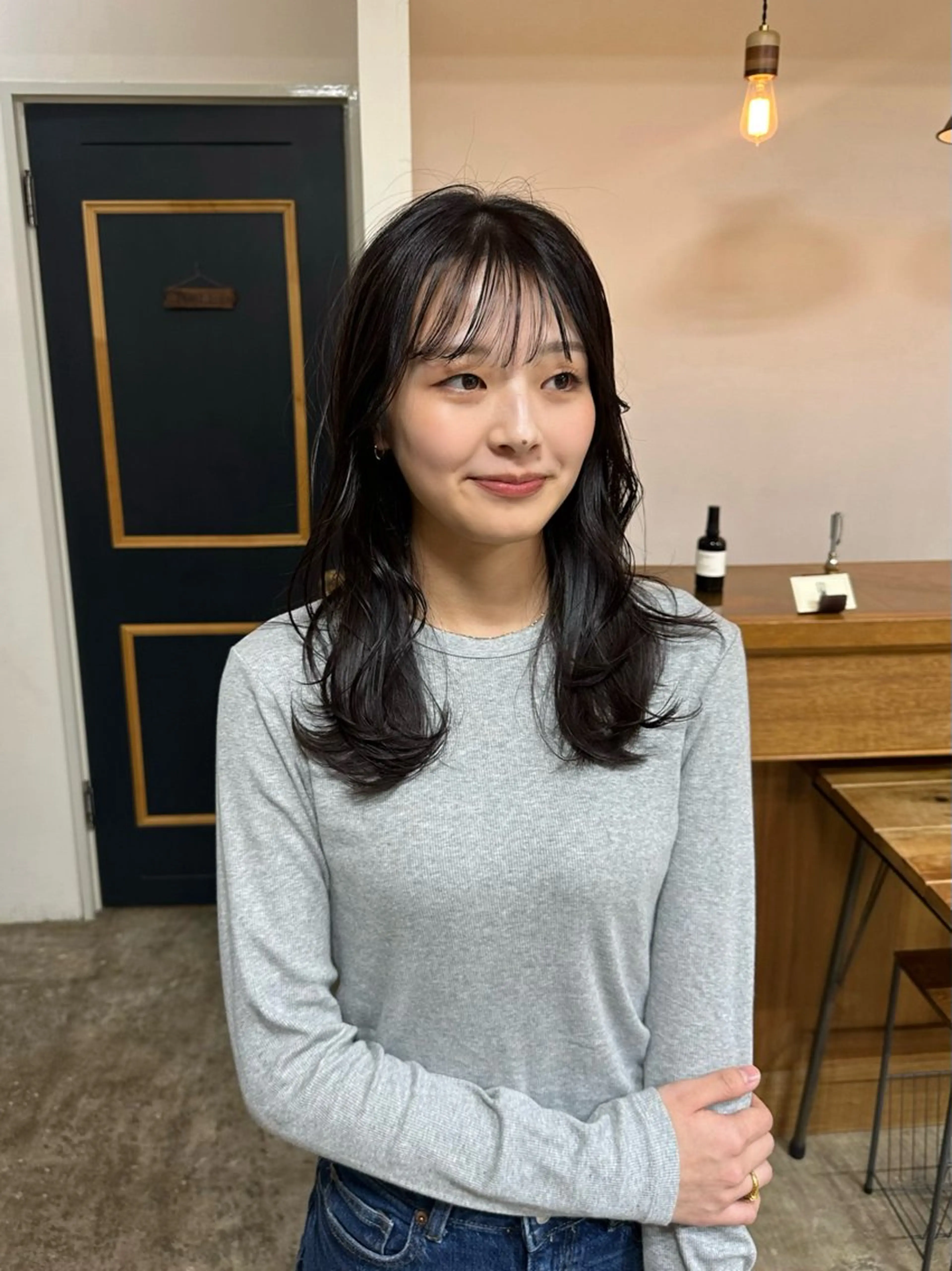 セミロング ヘアカラー NAGISA 🎀カットモデル🎀のヘアスタイル