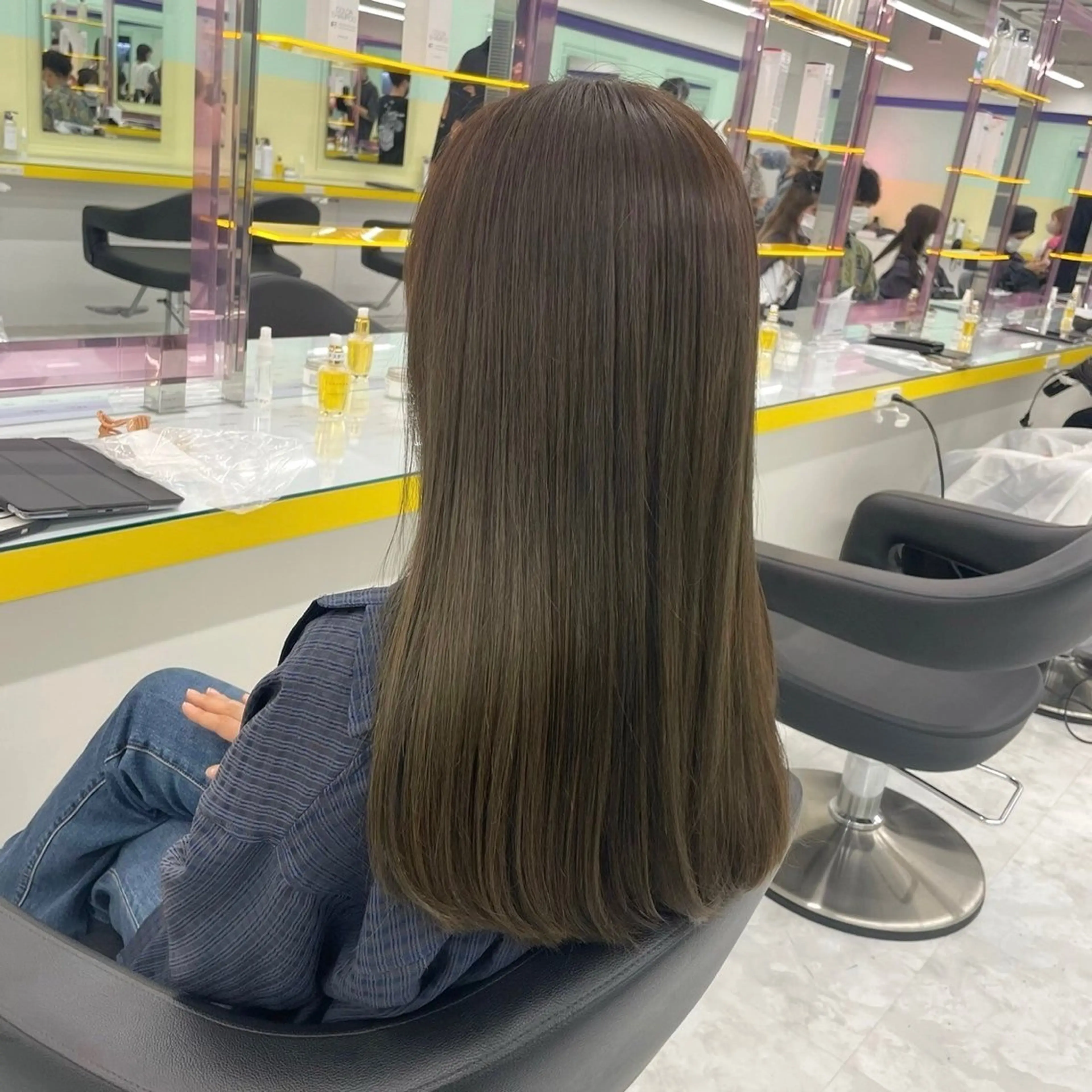 ロング カット ヘッドスパ ヘアセット トレンド暖色ヘア♥️ miu♥️のヘアスタイル