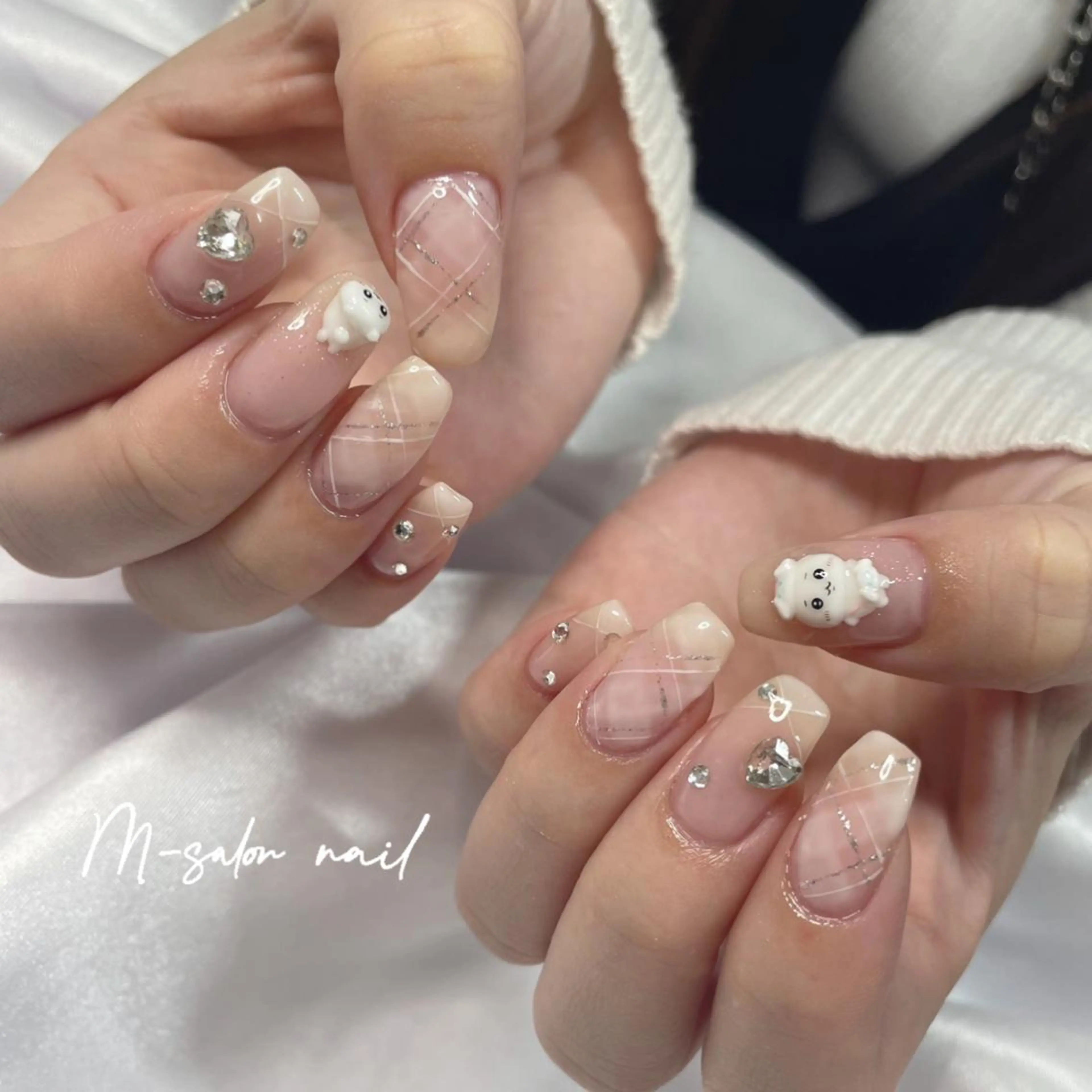 ネイル 持ち込み ハンドネイル 韓国/網紅/パーツ M-salonのネイルデザイン